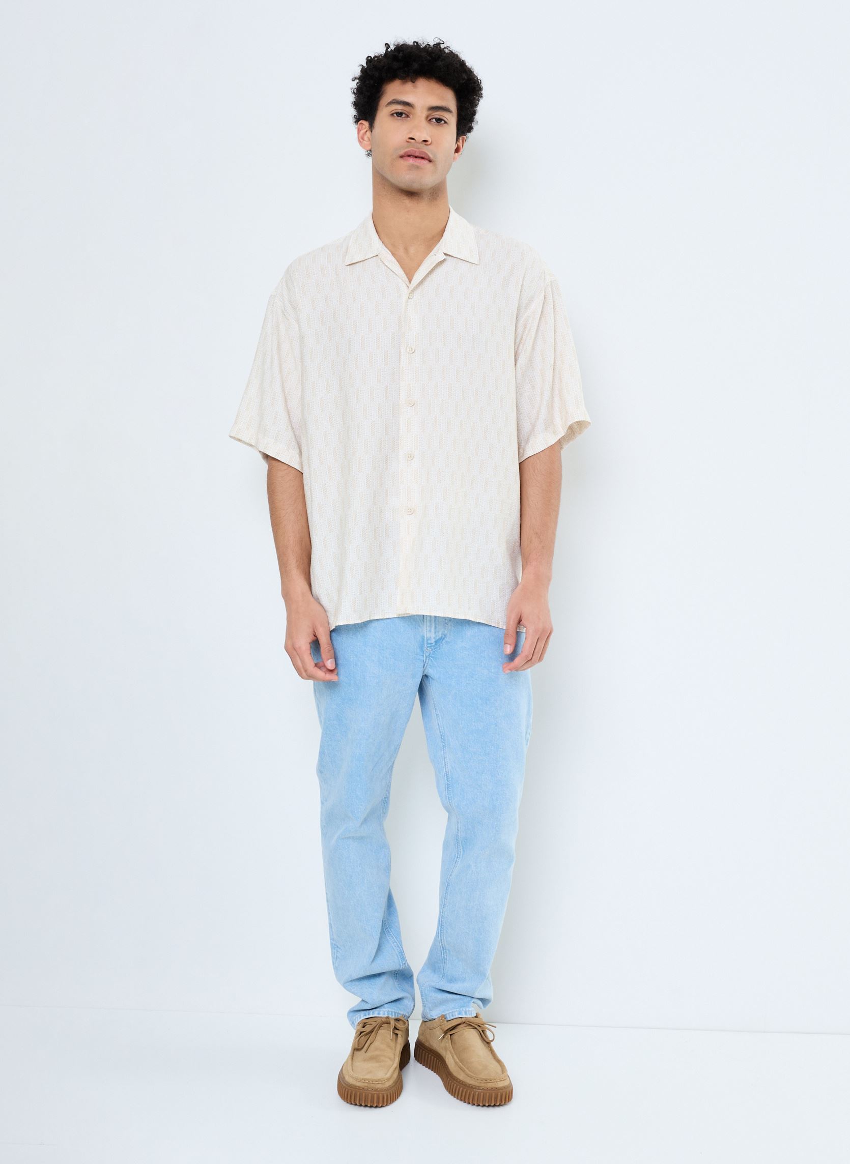 Chemises JORMARSHALL ISLINGTON AOP SHIRT SS SN homme gris Jack & Jones Chemises JORMARSHALL ISLINGTON AOP SHIRT SS SN homme gris MOONBEAM