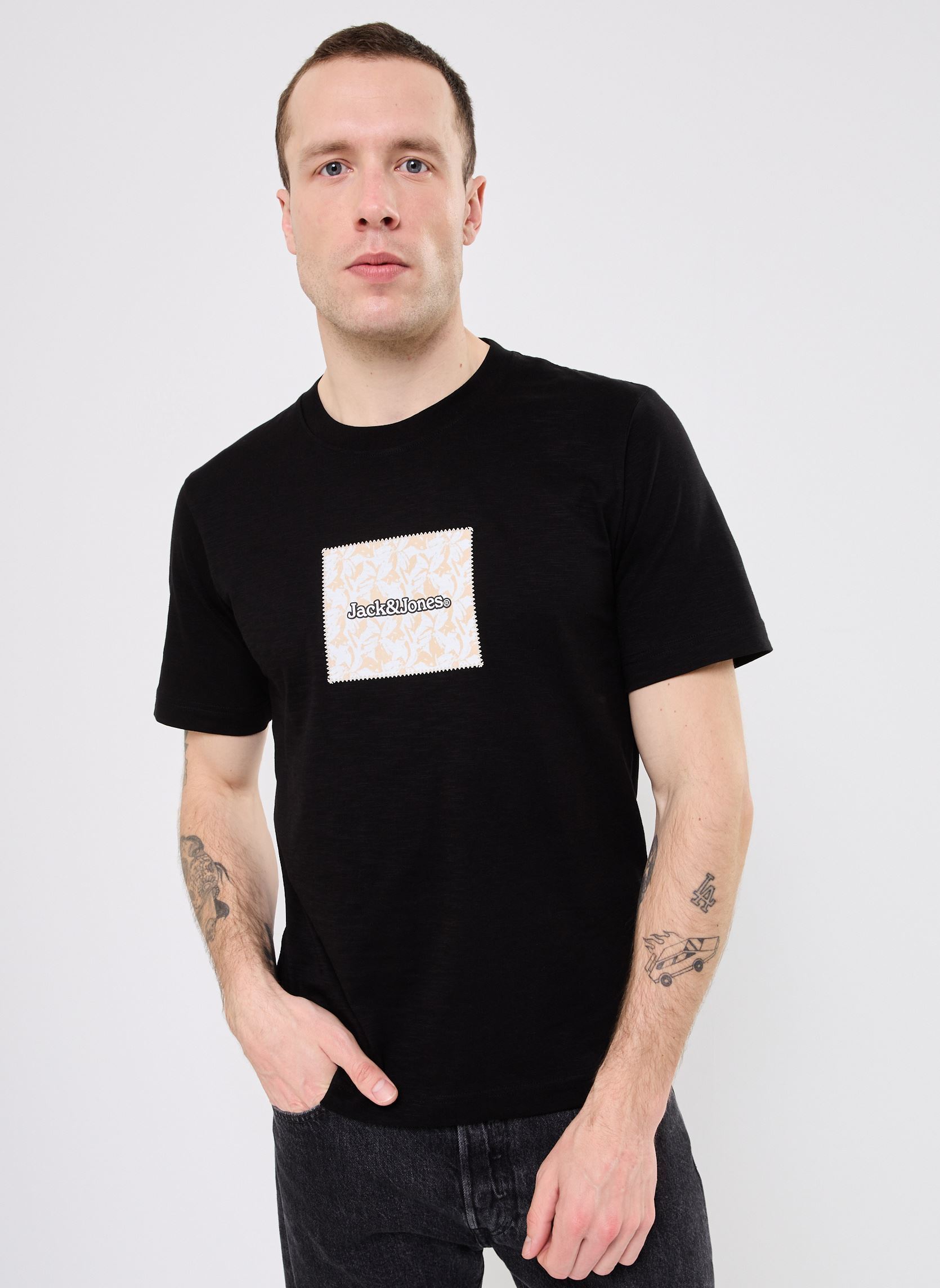 Vêtements Jack & Jones JORSPLIT AOP BRANDING TEE SS CREW NECK pour Accessoires - vue 2