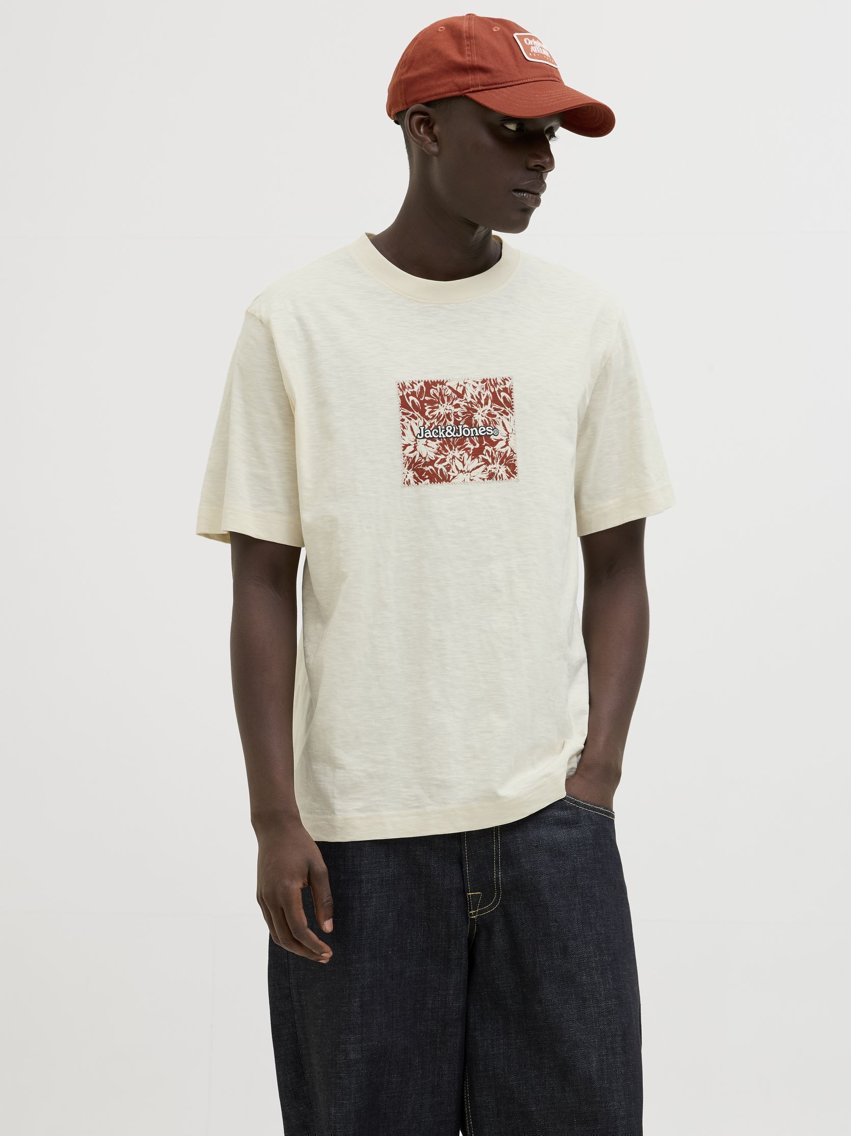 Vêtements Jack & Jones JORSPLIT AOP BRANDING TEE SS CREW NECK pour Accessoires