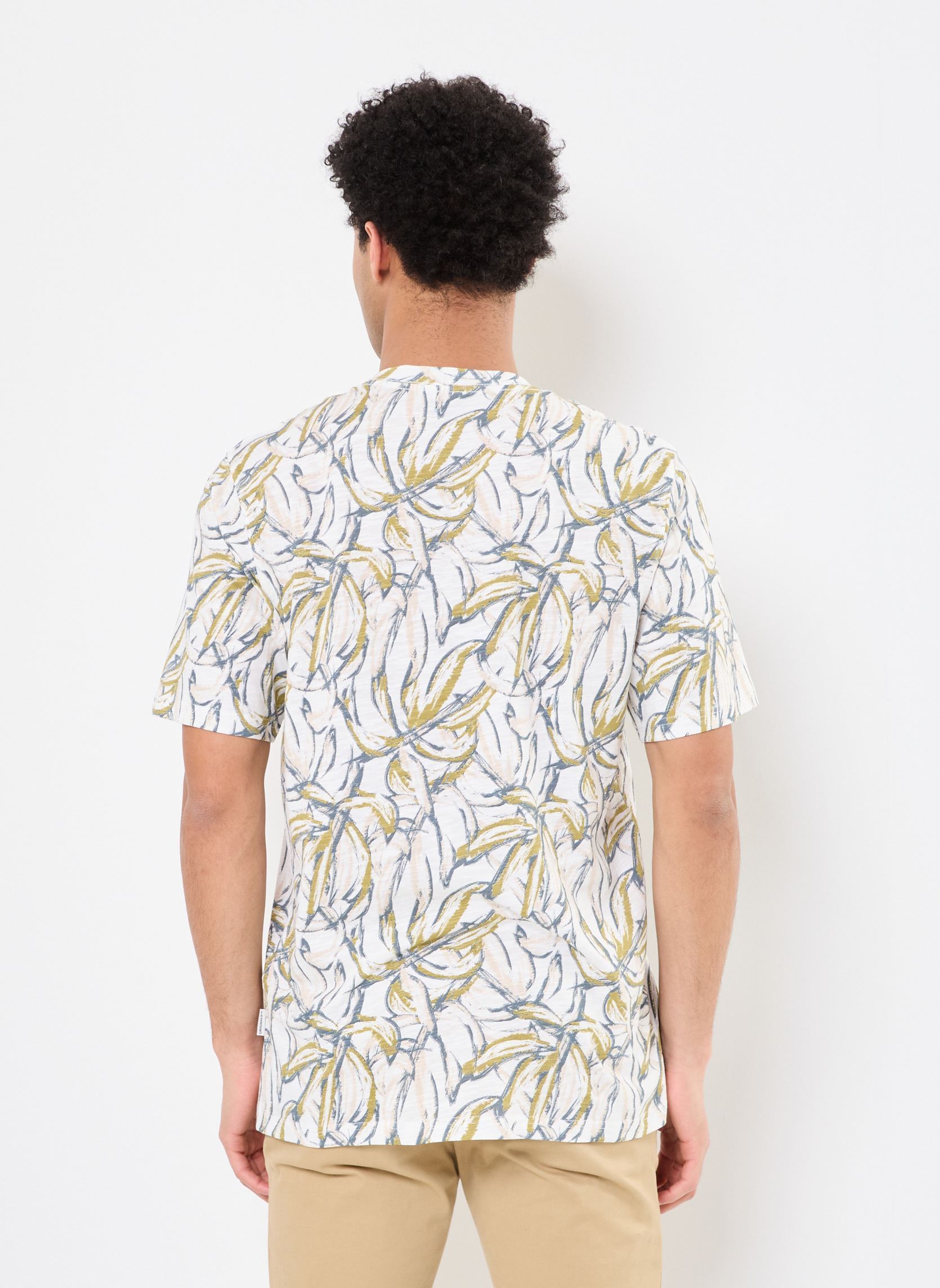 Tee-shirts manches courtes JORSPLIT AOP TEE SS CREW NECK LN homme blanc Jack & Jones Tee-shirts manches courtes JORSPLIT AOP TEE SS CREW NECK LN homme blanc CLOUD DANCER