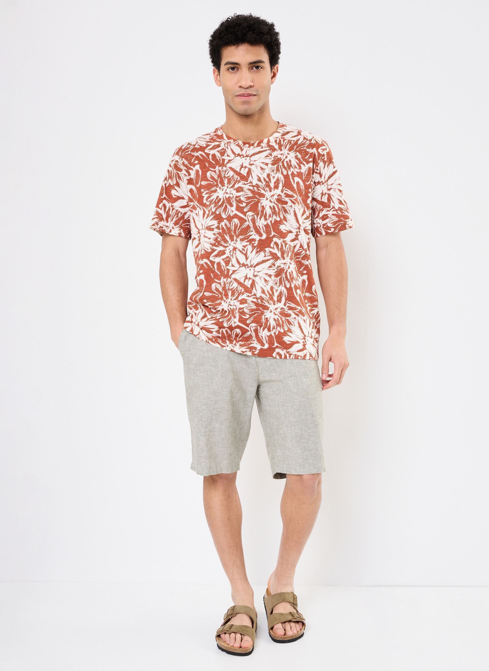 Tee-shirts manches courtes JORSPLIT AOP TEE SS CREW NECK LN homme marron Jack & Jones Tee-shirts manches courtes JORSPLIT AOP TEE SS CREW NECK LN homme marron ARABIAN SPICE