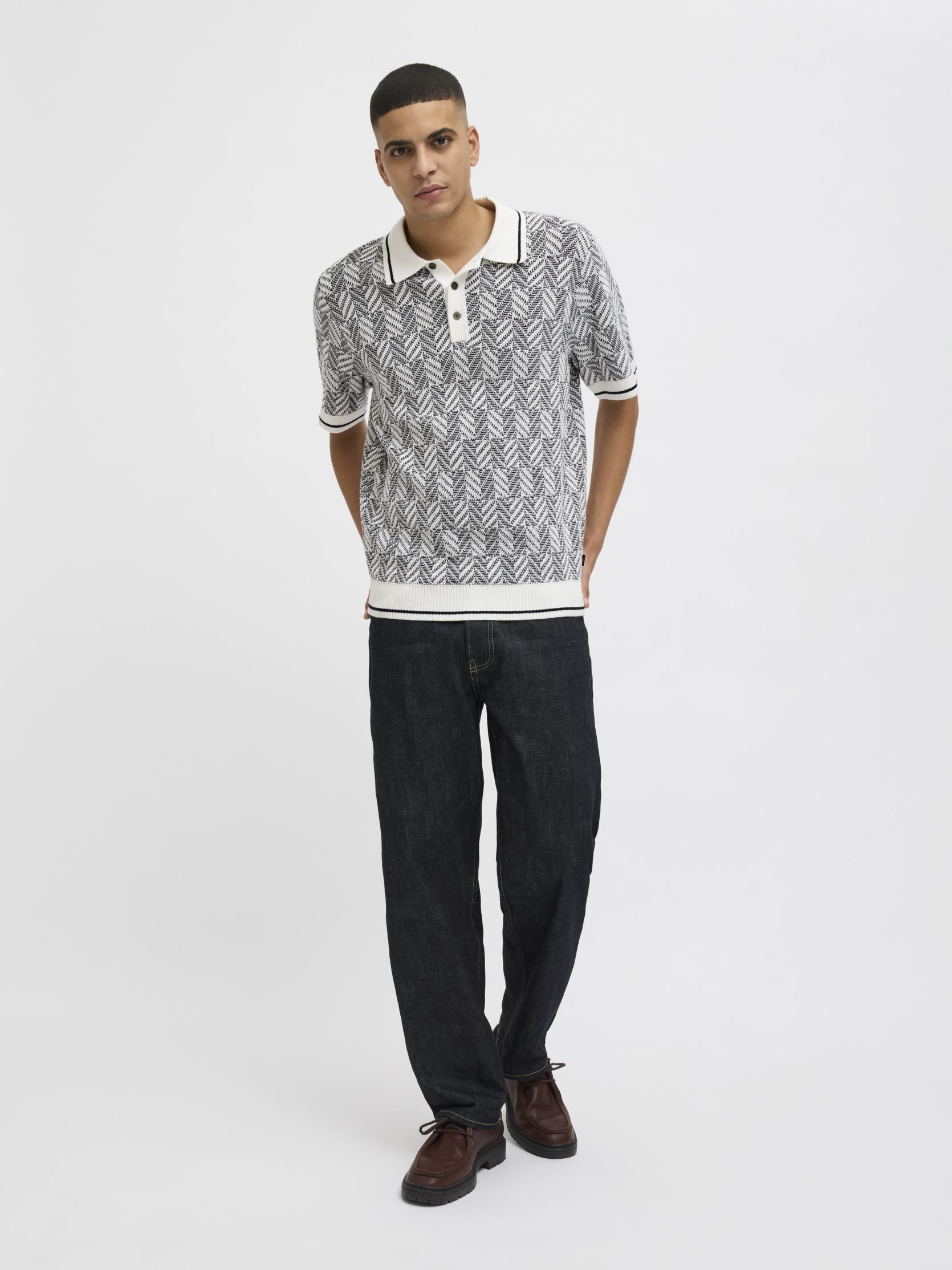 Tee-shirts manches courtes JPRBLUCODY STRUCTURE KNIT POLO SS homme bleu Jack & Jones Tee-shirts manches courtes JPRBLUCODY STRUCTURE KNIT POLO SS homme bleu DARK DENIM
