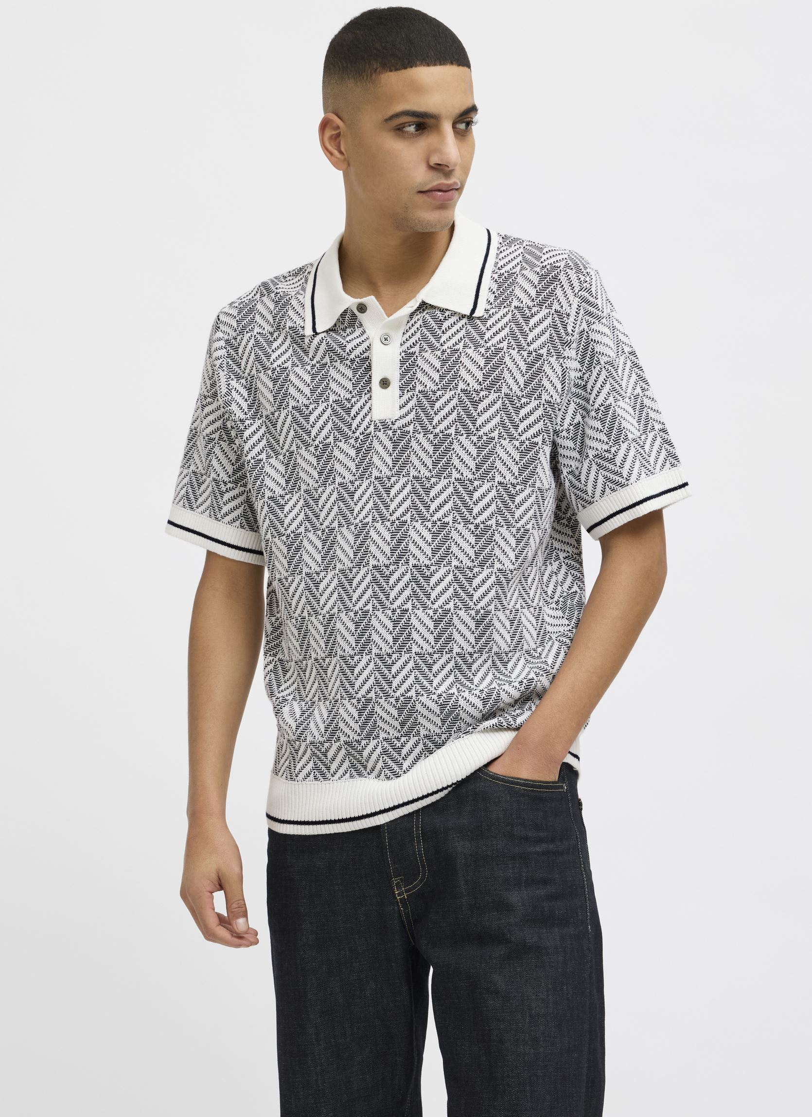 Vêtements Jack & Jones JPRBLUCODY STRUCTURE KNIT POLO SS pour Accessoires - vue 1