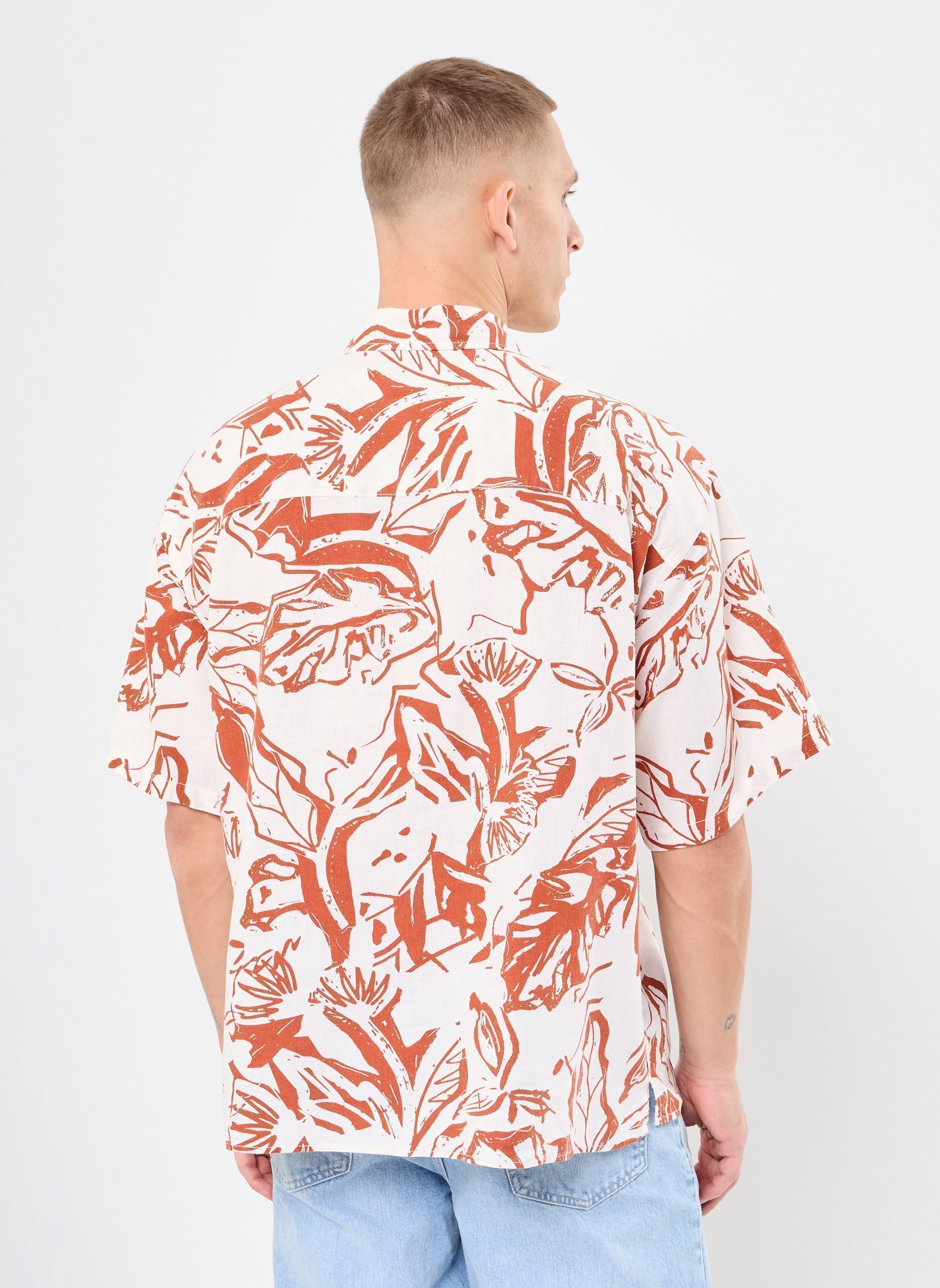 Chemises JORPAROS AOP OVERSIZED SHIRT SS homme blanc Jack & Jones Chemises JORPAROS AOP OVERSIZED SHIRT SS homme blanc CLOUD DANCER