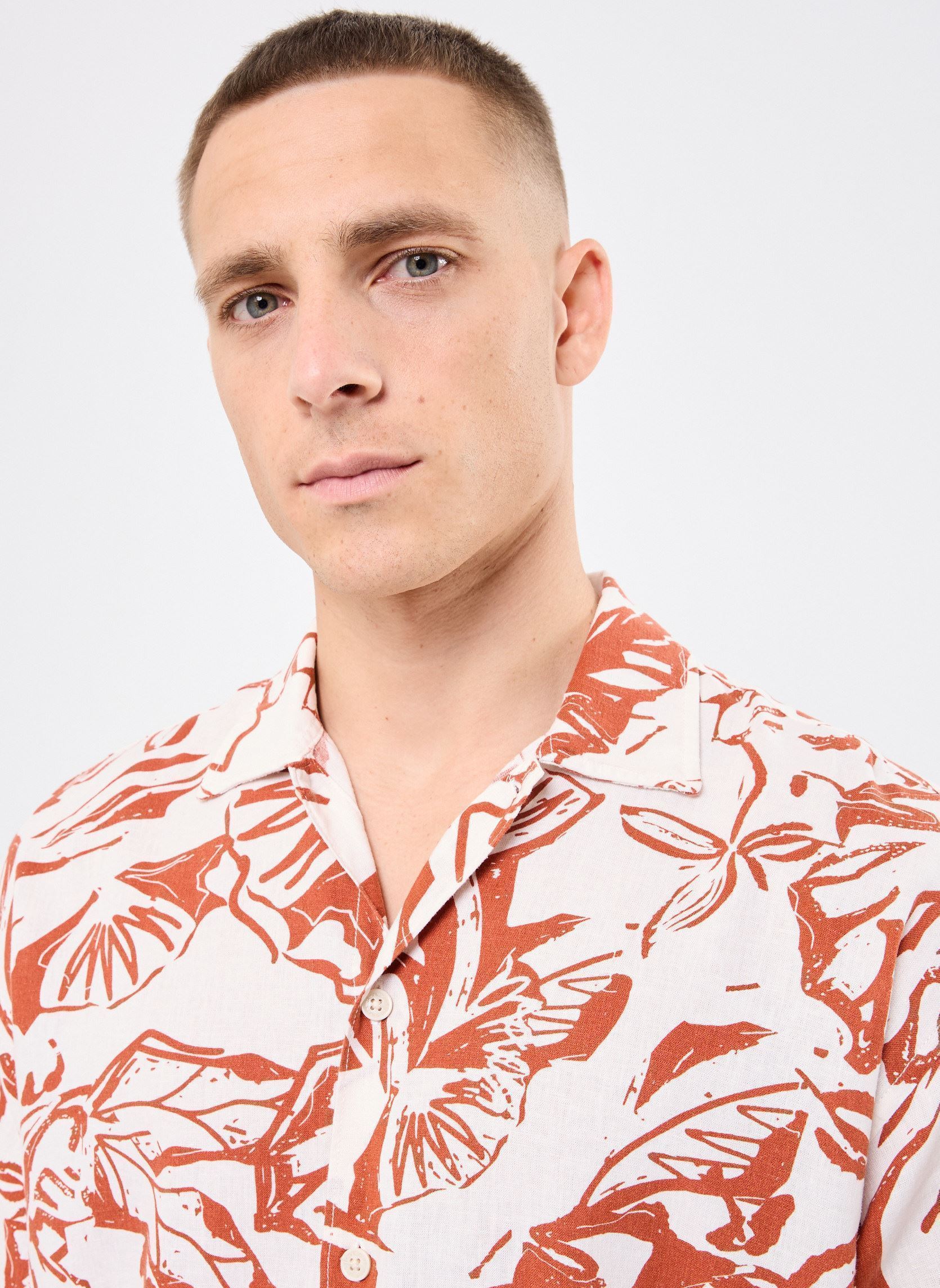 Chemises JORPAROS AOP OVERSIZED SHIRT SS homme blanc Jack & Jones Chemises JORPAROS AOP OVERSIZED SHIRT SS homme blanc CLOUD DANCER