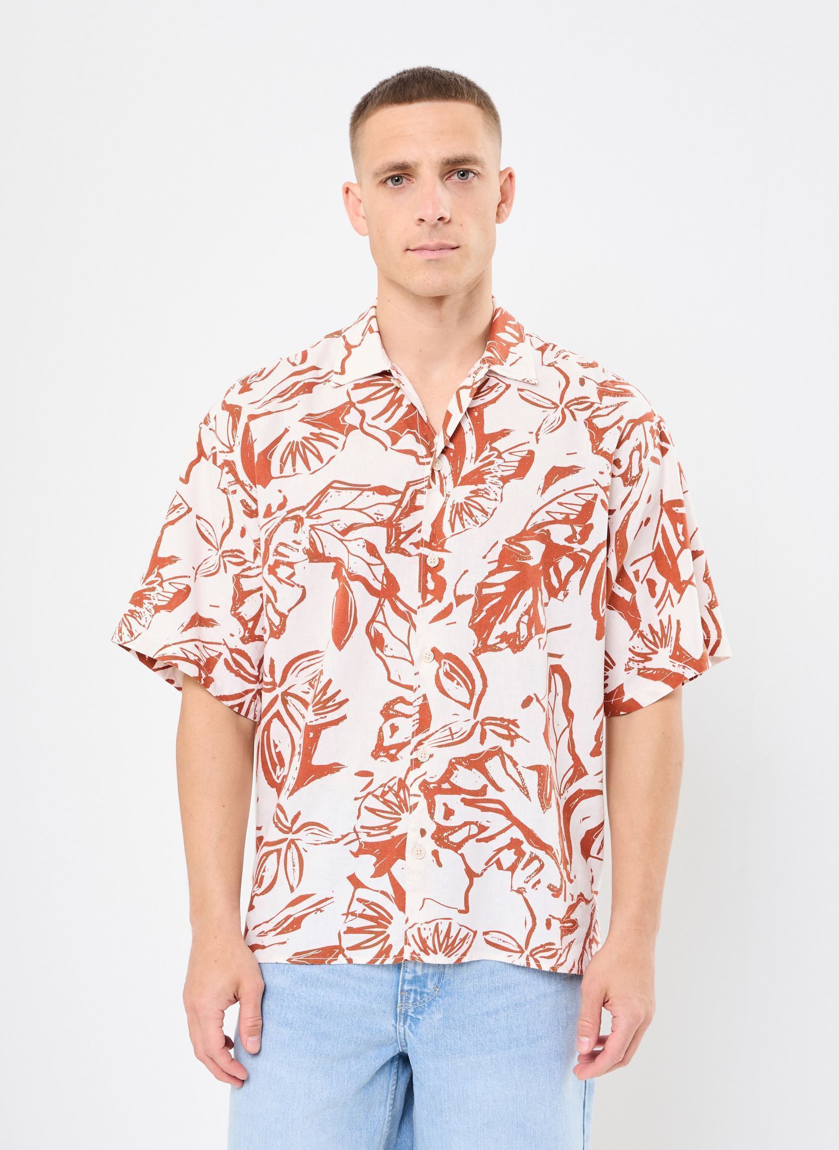 Vêtements Jack & Jones JORPAROS AOP OVERSIZED SHIRT SS pour Accessoires