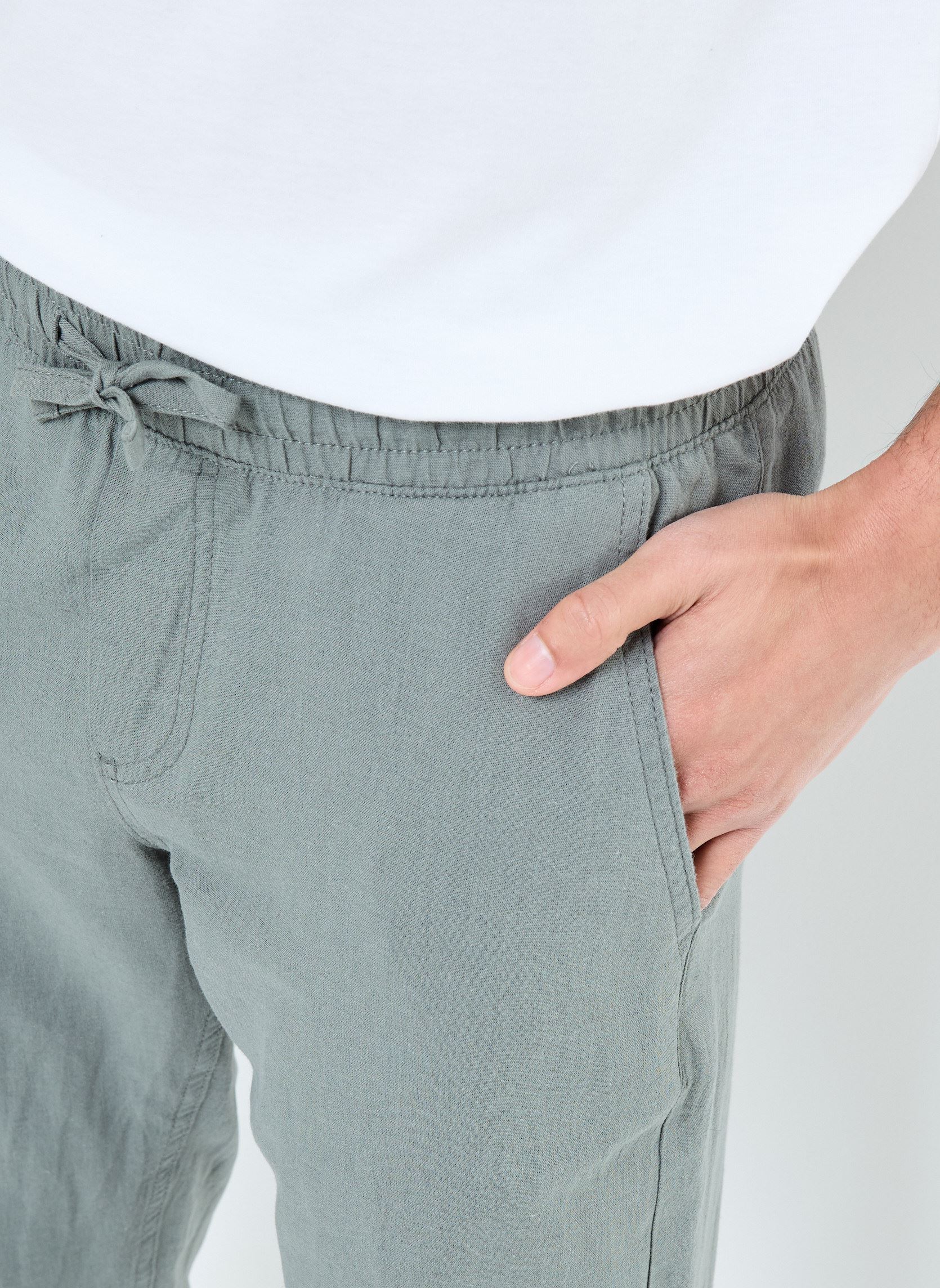 Pantalons droits JPSTKANE SUMMER JOGGER SN homme vert Jack & Jones Pantalons droits JPSTKANE SUMMER JOGGER SN homme vert AGAVE GREEN
