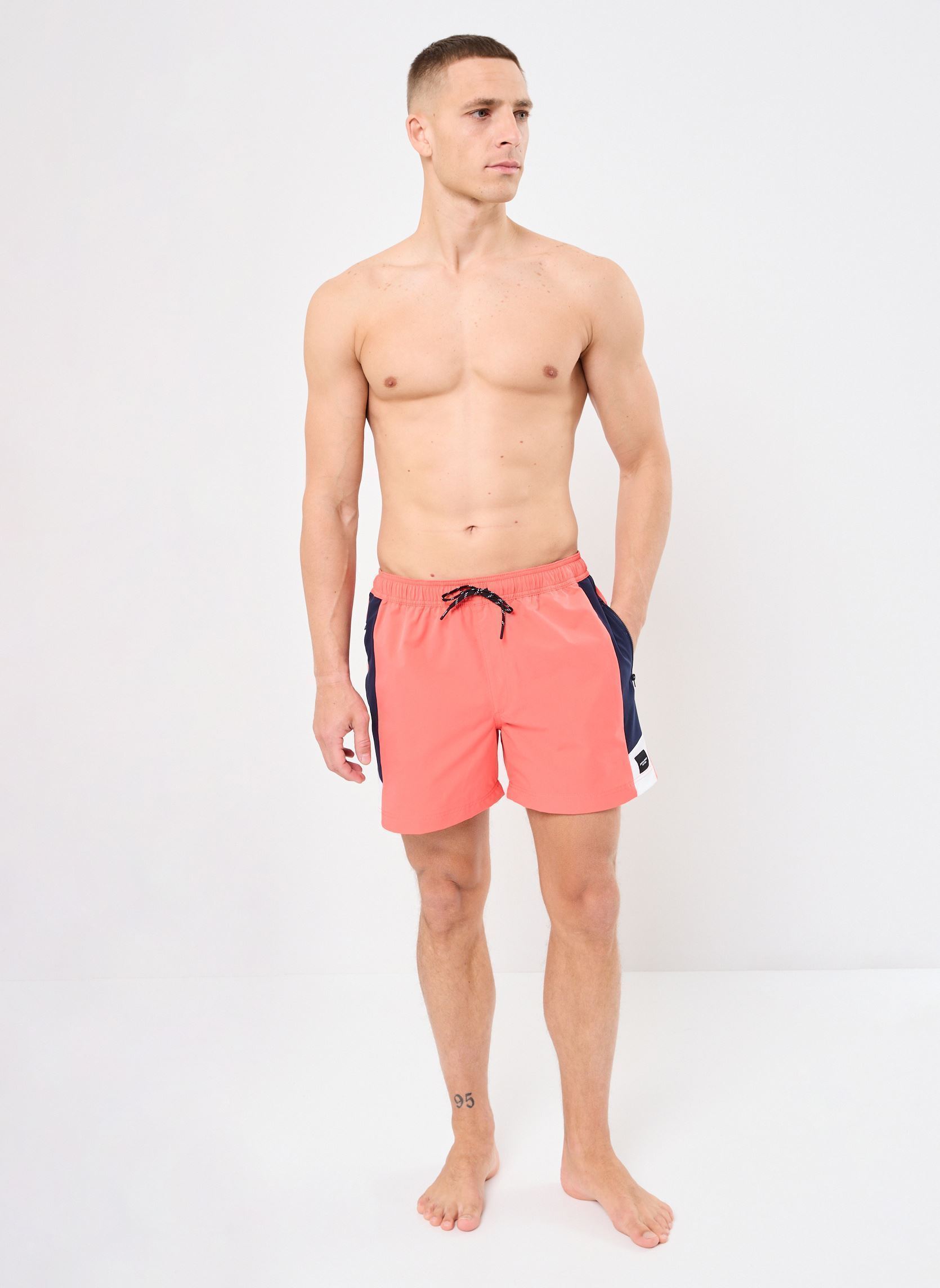 Shorts de bain JPSTMAUI JJSWIM BLOCKED ZIP AKM SN homme orange Jack & Jones Shorts de bain JPSTMAUI JJSWIM BLOCKED ZIP AKM SN homme orange HOT CORAL