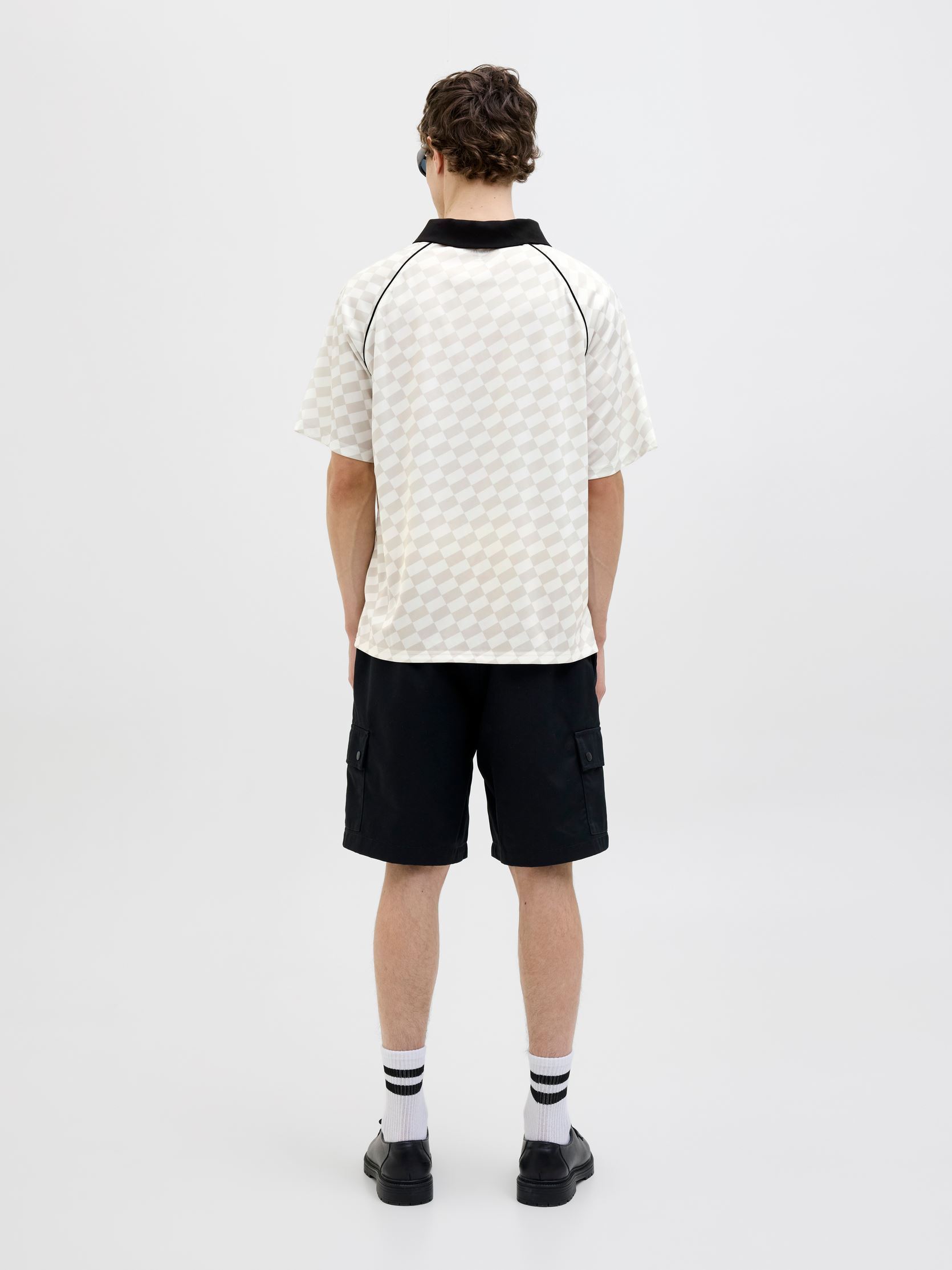 Kurzarm-T-Shirts JCORETREAT AOP MESH OPEN COLLAR POLO LN herren weiß Jack & Jones Kurzarm-T-Shirts JCORETREAT AOP MESH OPEN COLLAR POLO LN herren weiß CLOUD DANCER
