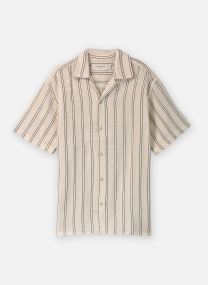 Chemises JORCOBA STRIPE RESORT SHIRT SS SN homme blanc