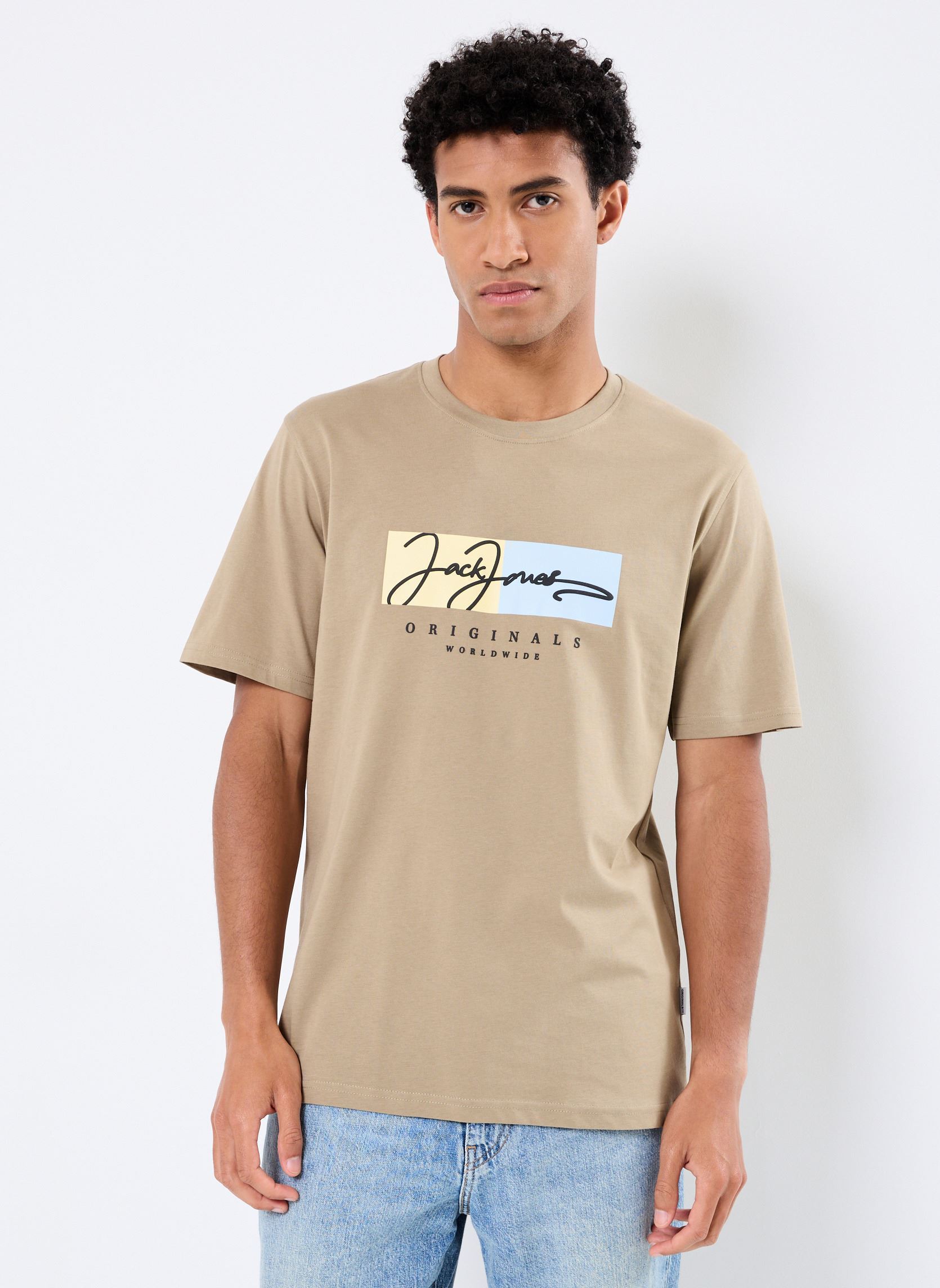 Vêtements Jack & Jones JORFREDERIKSBERG BOX SCRIPT TEE SS CN LN pour Accessoires - vue 3