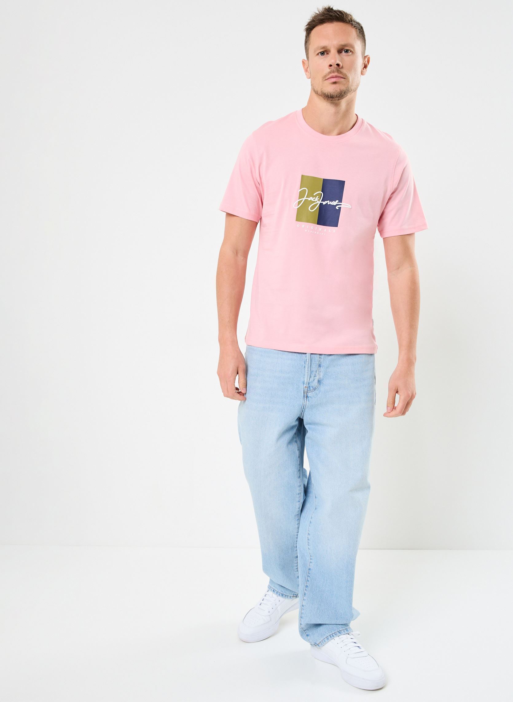 Kurzarm-T-Shirts JORFREDERIKSBERG BOX SCRIPT TEE SS CN LN herren rosa Jack & Jones Kurzarm-T-Shirts JORFREDERIKSBERG BOX SCRIPT TEE SS CN LN herren rosa TICKLED PINK