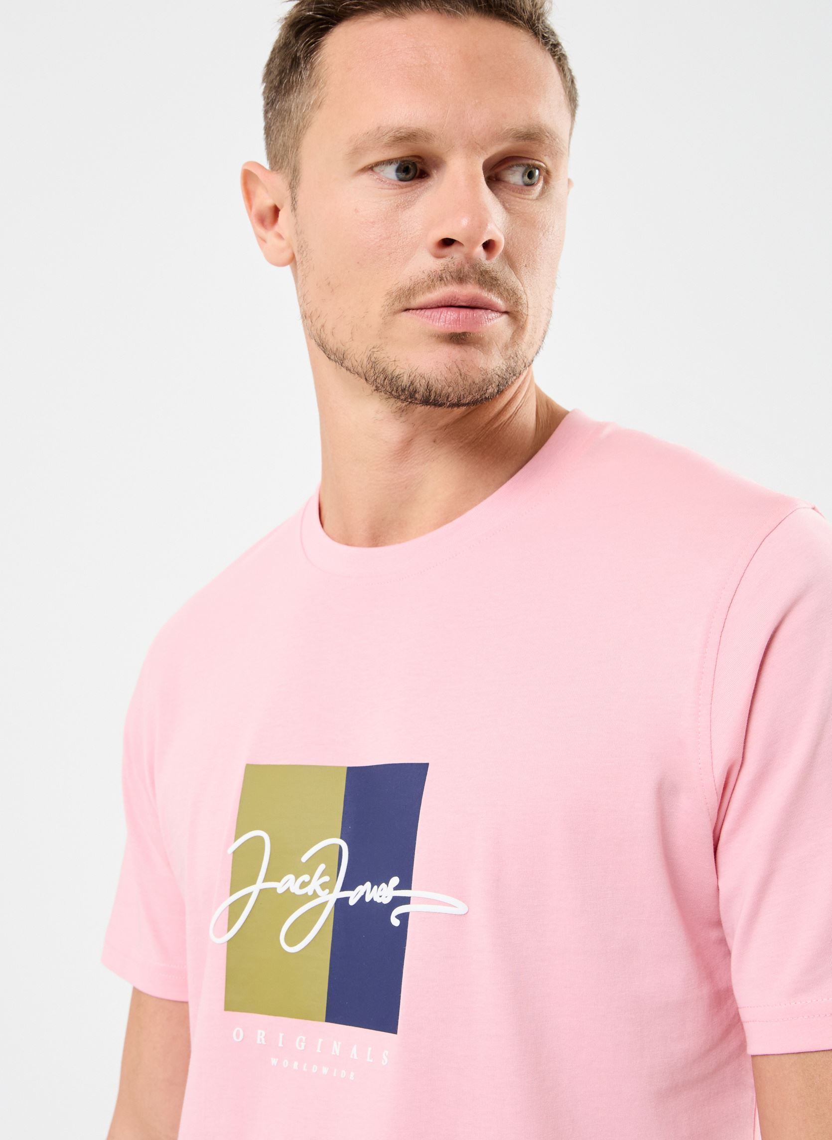 Kurzarm-T-Shirts JORFREDERIKSBERG BOX SCRIPT TEE SS CN LN herren rosa Jack & Jones Kurzarm-T-Shirts JORFREDERIKSBERG BOX SCRIPT TEE SS CN LN herren rosa TICKLED PINK