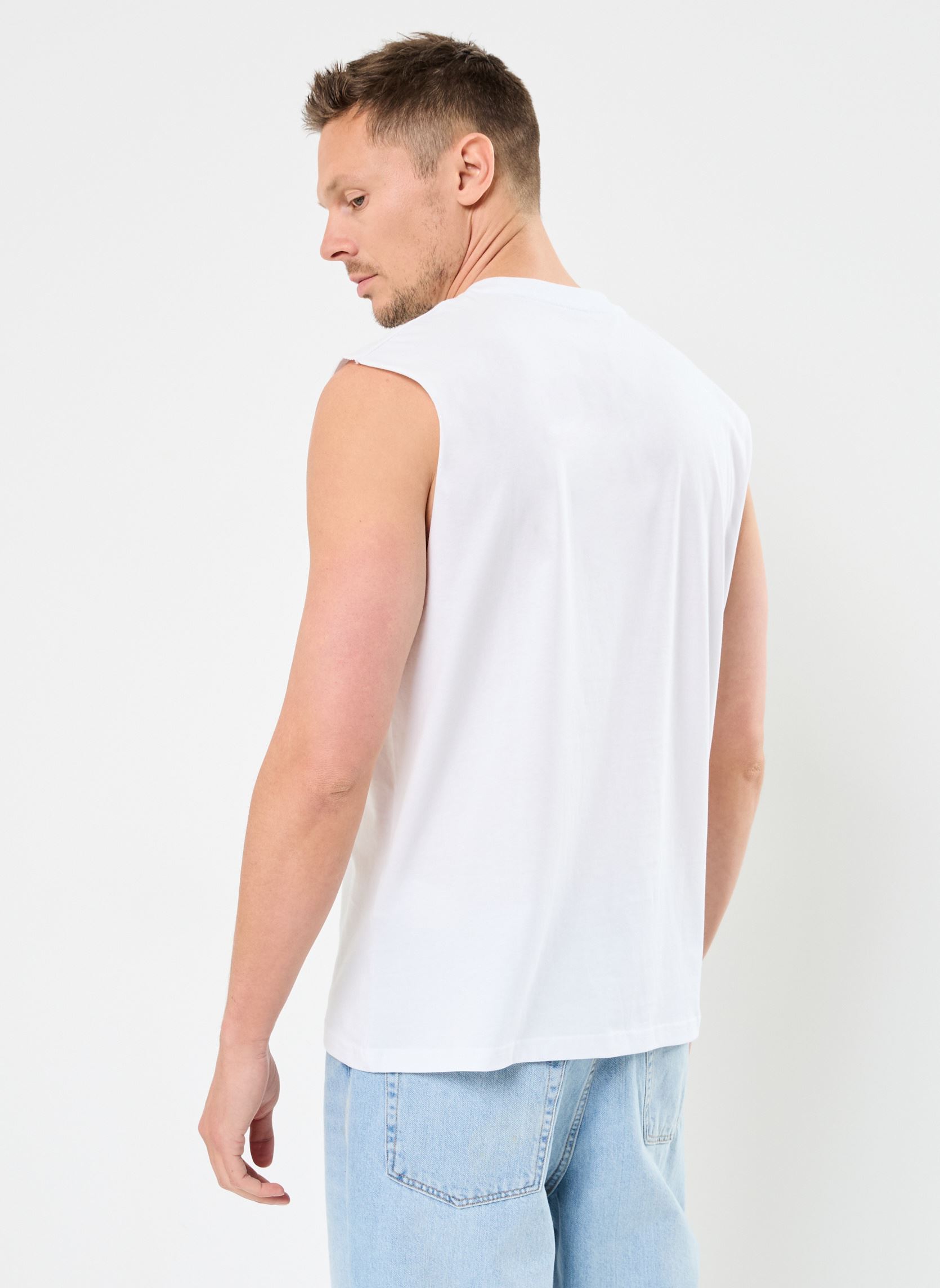 Kurzarm-T-Shirts JORVESTERBRO SLEEVELESS TEE SN herren weiß Jack & Jones Kurzarm-T-Shirts JORVESTERBRO SLEEVELESS TEE SN herren weiß BRIGHT WHITE