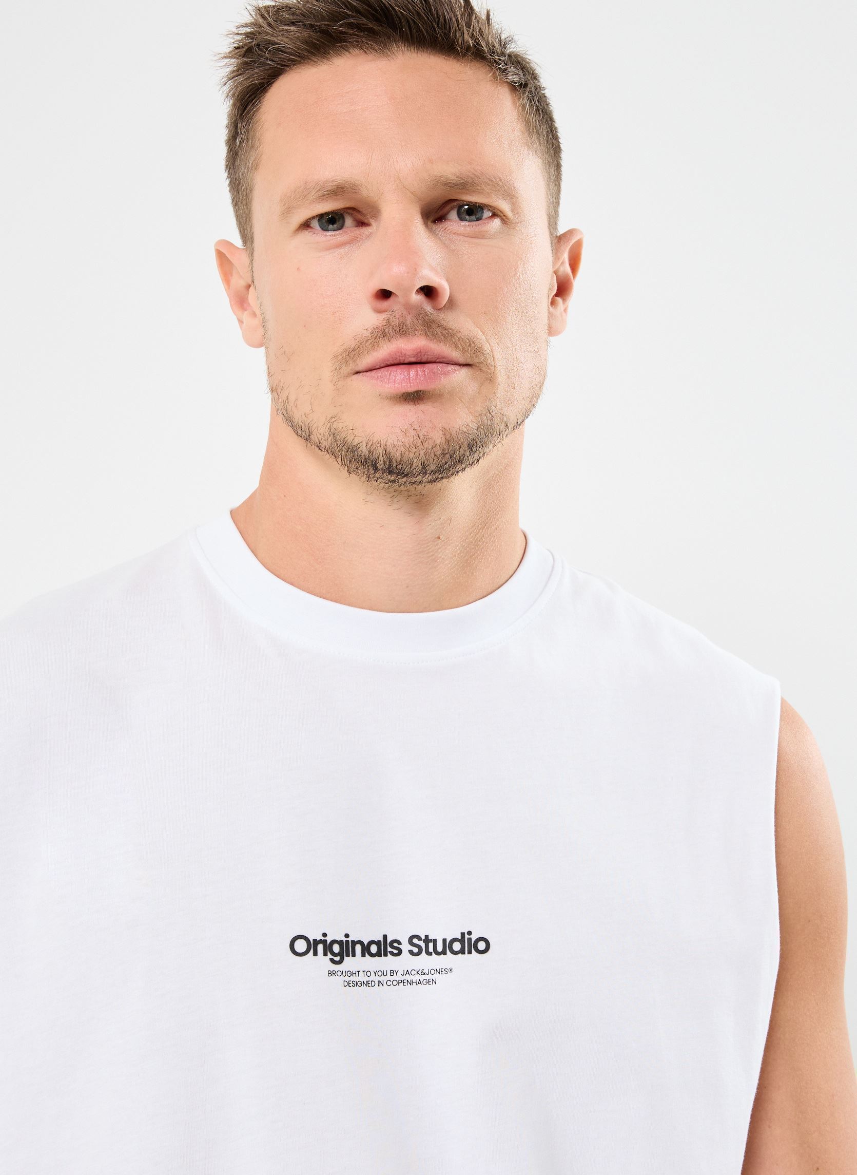 Kurzarm-T-Shirts JORVESTERBRO SLEEVELESS TEE SN herren weiß Jack & Jones Kurzarm-T-Shirts JORVESTERBRO SLEEVELESS TEE SN herren weiß BRIGHT WHITE