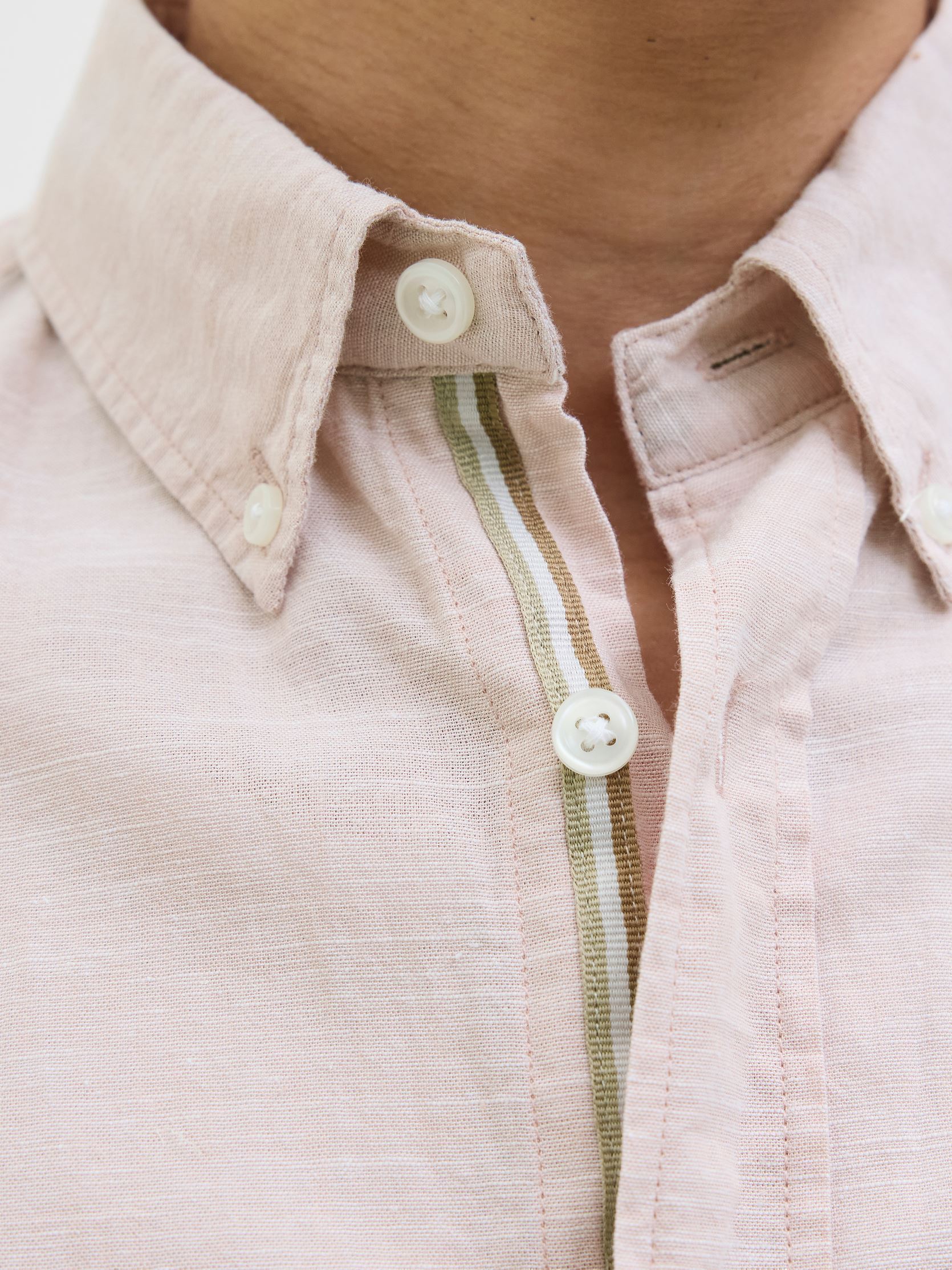 Hemden JPRBLUSUMMER SHIELD S/S SHIRT LN heren roze Jack & Jones Hemden JPRBLUSUMMER SHIELD S/S SHIRT LN heren roze ROSE DUST