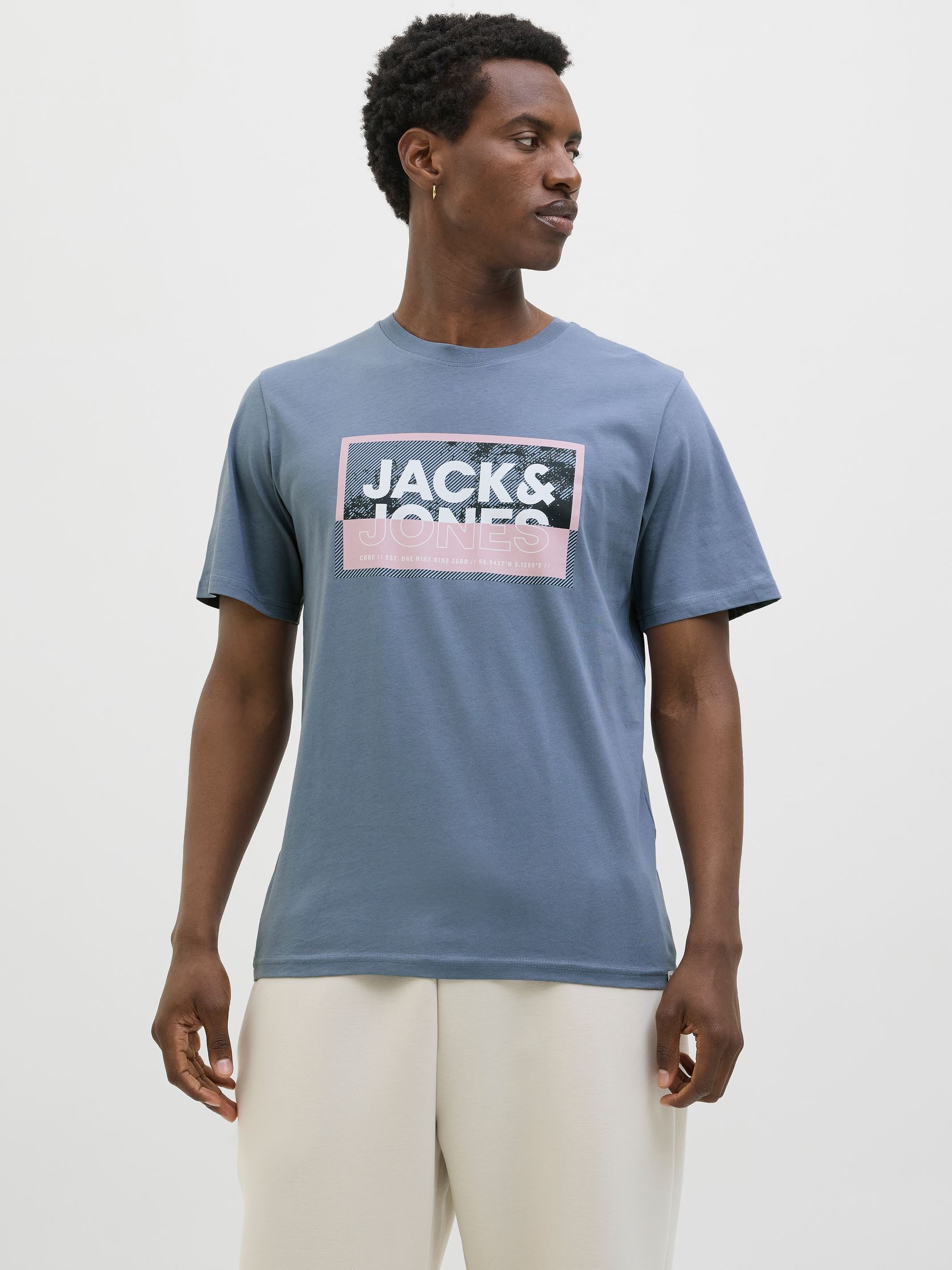 Vêtements Jack & Jones JCOLOGAN SUMMER PRINT TEE CREW NECK SMU pour Accessoires - vue 1