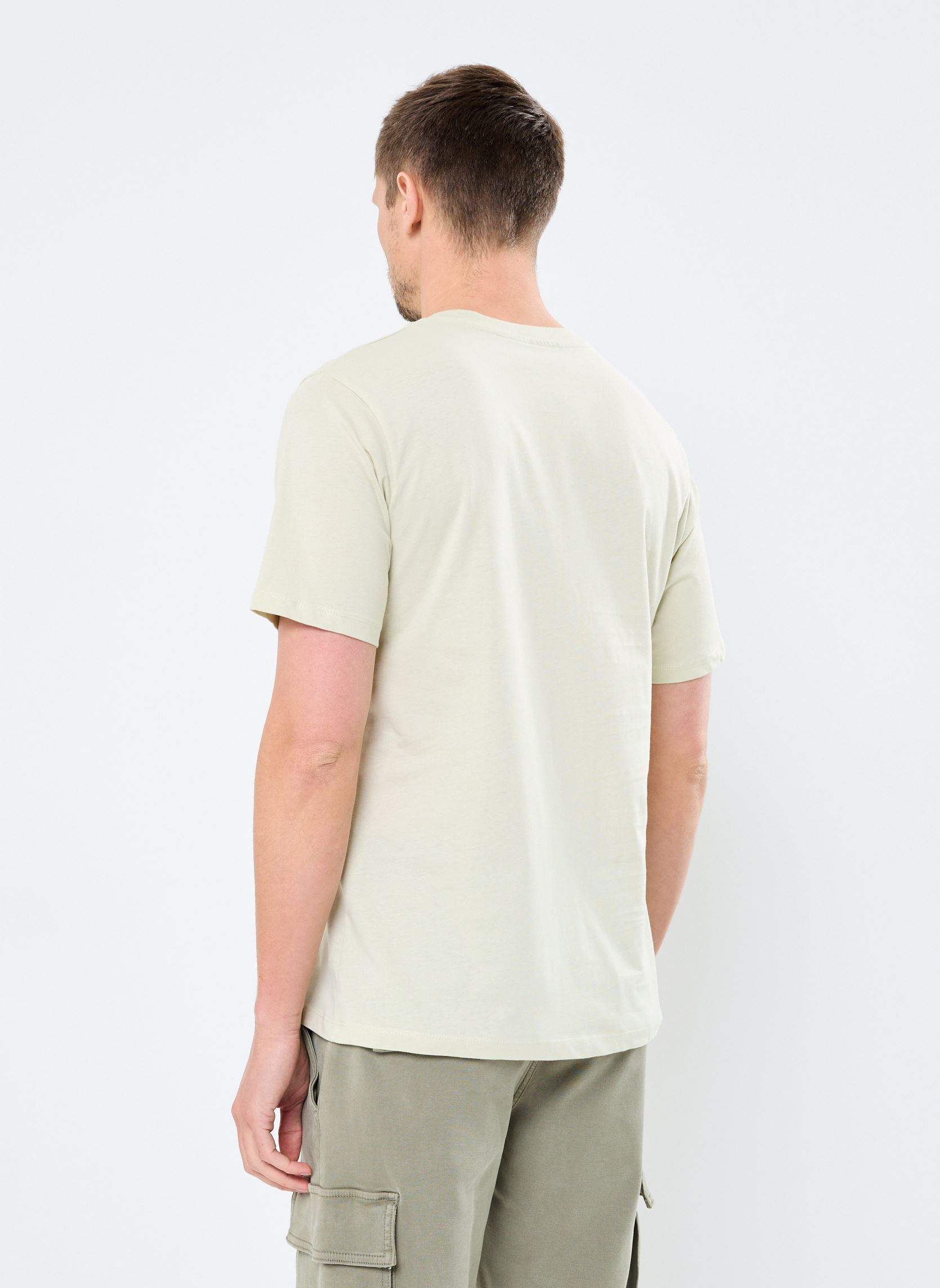 Tee-shirts manches courtes JORCANGGU FRONT TEE SS CREW NECK FST homme beige Jack & Jones Tee-shirts manches courtes JORCANGGU FRONT TEE SS CREW NECK FST homme beige CELADON TINT