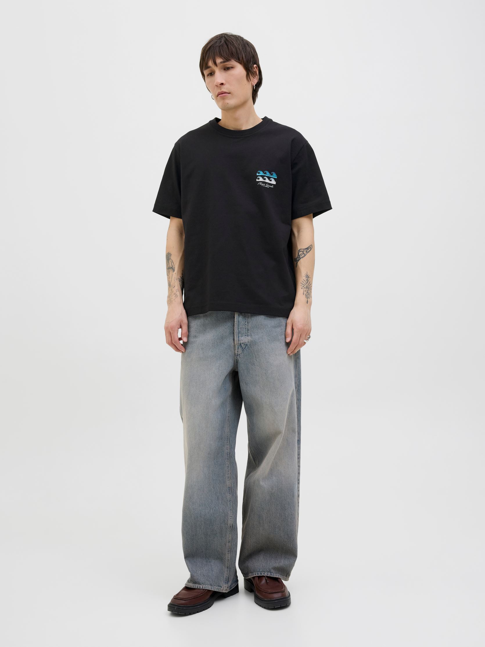 Kurzarm-T-Shirts JORCANGGU SUMMER PICTURE TEE SS CN herren schwarz Jack & Jones Kurzarm-T-Shirts JORCANGGU SUMMER PICTURE TEE SS CN herren schwarz BLACK