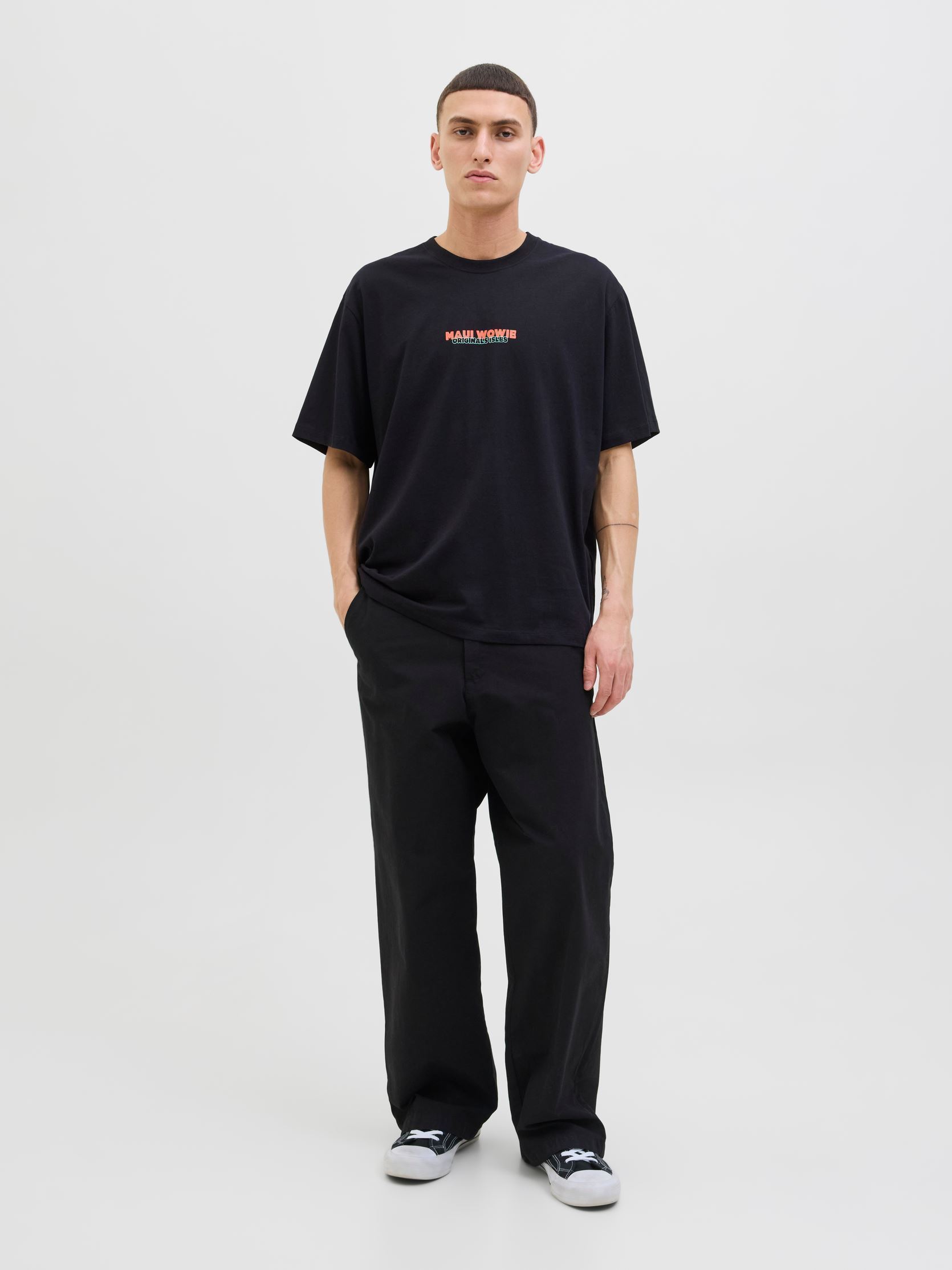 Tee-shirts manches courtes JORWOWIE TEE SS CREW NECK TG homme noir Jack & Jones Tee-shirts manches courtes JORWOWIE TEE SS CREW NECK TG homme noir BLACK