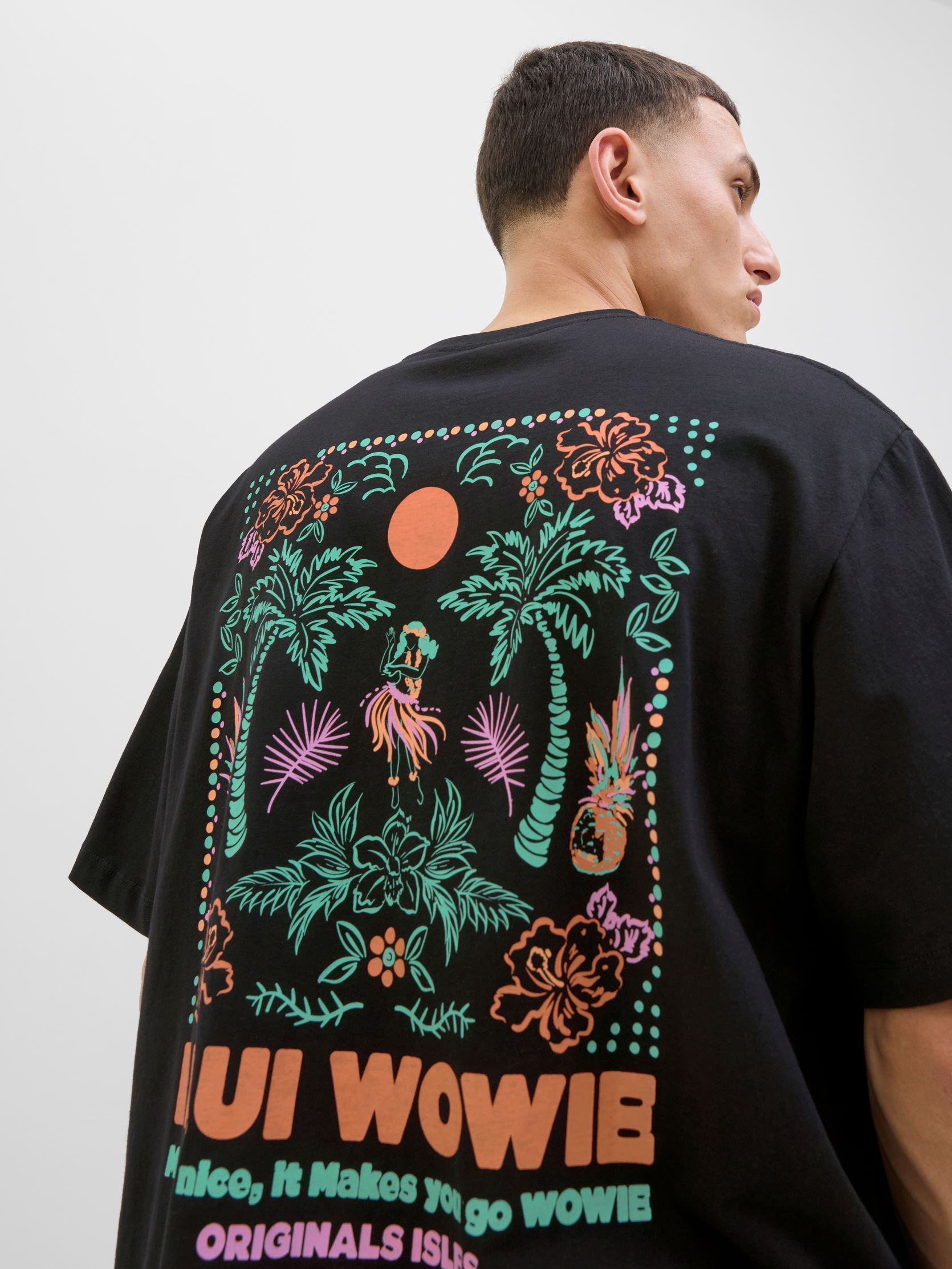 Tee-shirts manches courtes JORWOWIE TEE SS CREW NECK TG homme noir Jack & Jones Tee-shirts manches courtes JORWOWIE TEE SS CREW NECK TG homme noir BLACK