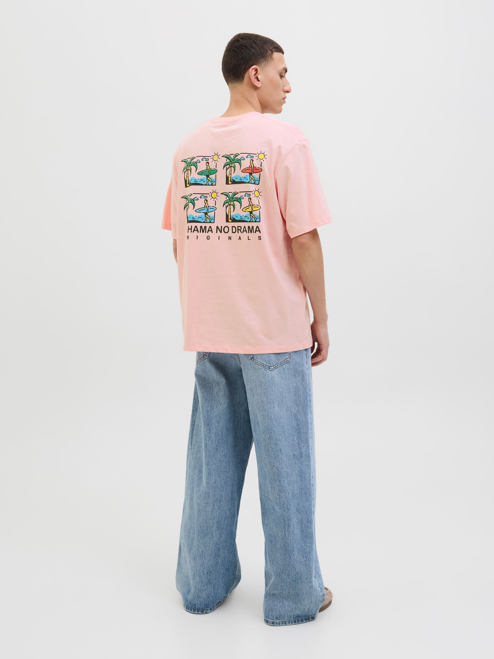Kurzarm-T-Shirts JORWOWIE TEE SS CREW NECK TG herren rosa Jack & Jones Kurzarm-T-Shirts JORWOWIE TEE SS CREW NECK TG herren rosa TICKLED PINK