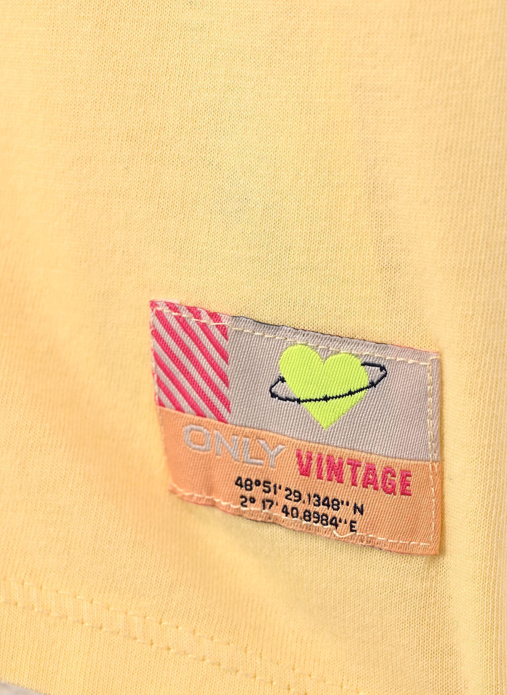 Tee-shirts manches courtes Kogminna Life S/S Washed Top Cs Jrs 1534 fille jaune Kids Only Tee-shirts manches courtes Kogminna Life S/S Washed Top Cs Jrs 1534 fille jaune DOUBLE CREAM