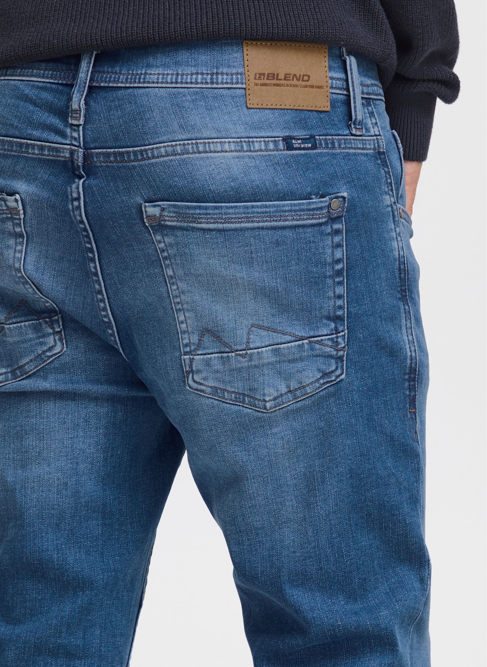 Jeans droit Jet fit Multiflex - NOOS homme bleu Blend Jeans droit Jet fit Multiflex - NOOS homme bleu DENIM MIDDLE BLUE