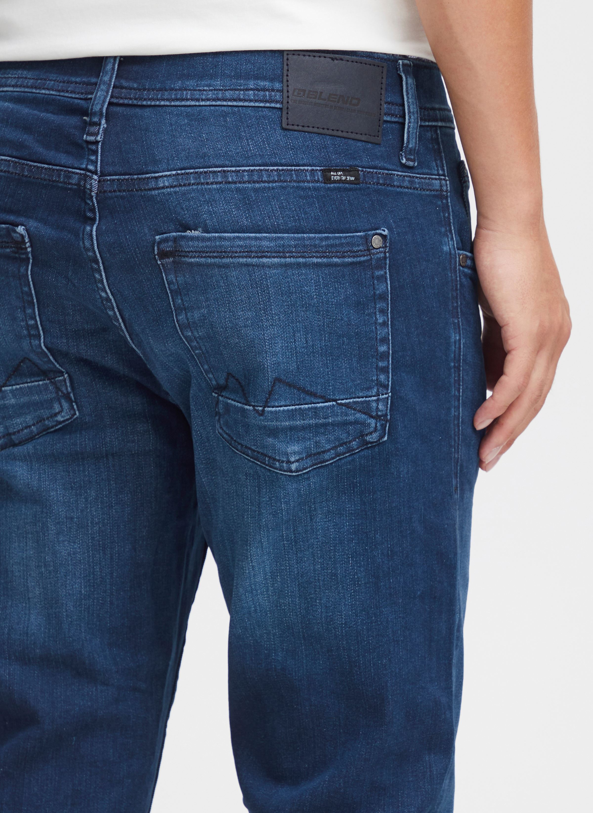 Jeans droit Jet fit Multiflex - NOOS homme bleu Blend Jeans droit Jet fit Multiflex - NOOS homme bleu DENIM DARK BLUE