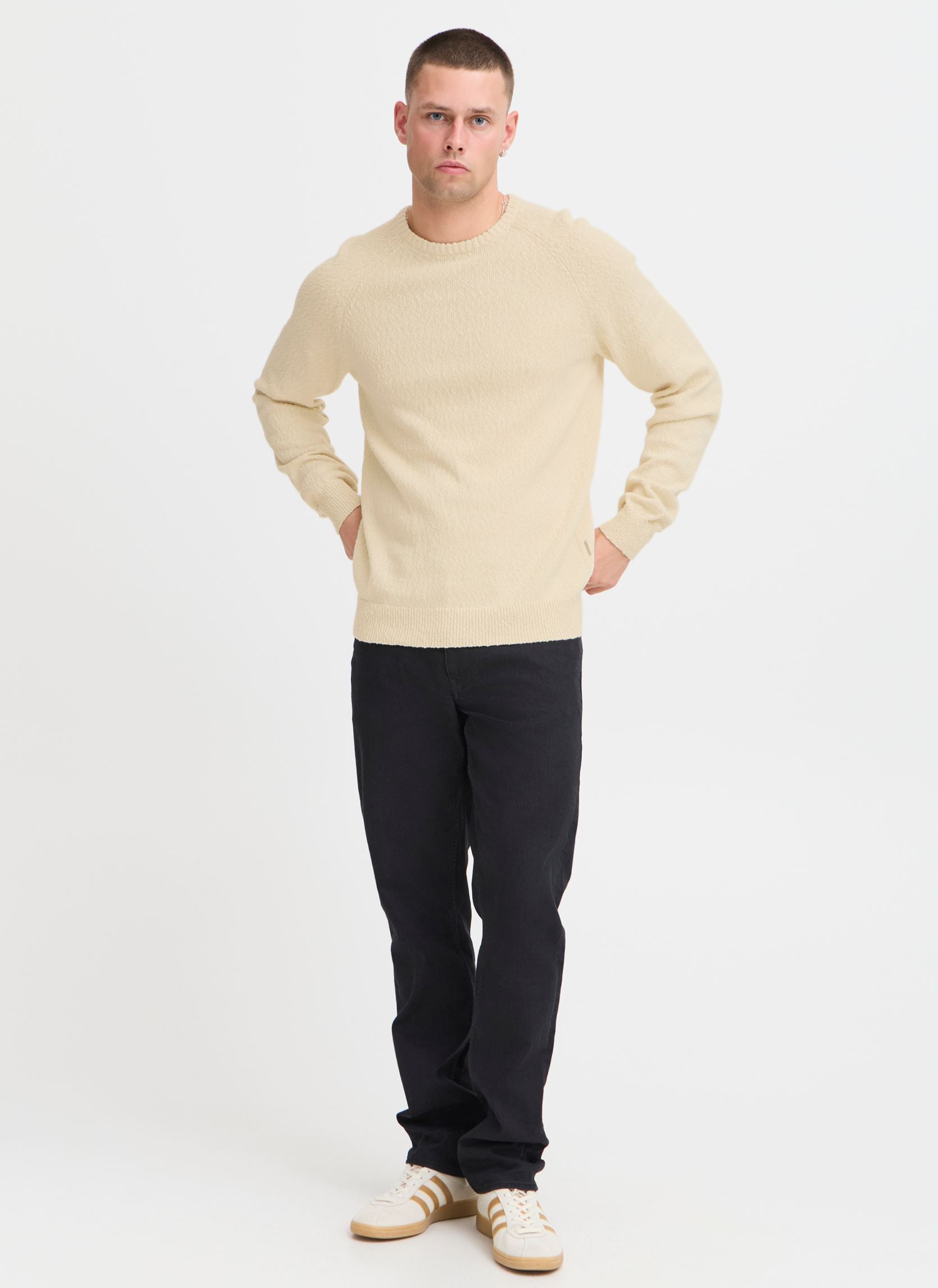 Truien BHAFAN Pullover heren beige Blend Truien BHAFAN Pullover heren beige BLEACHED SAND