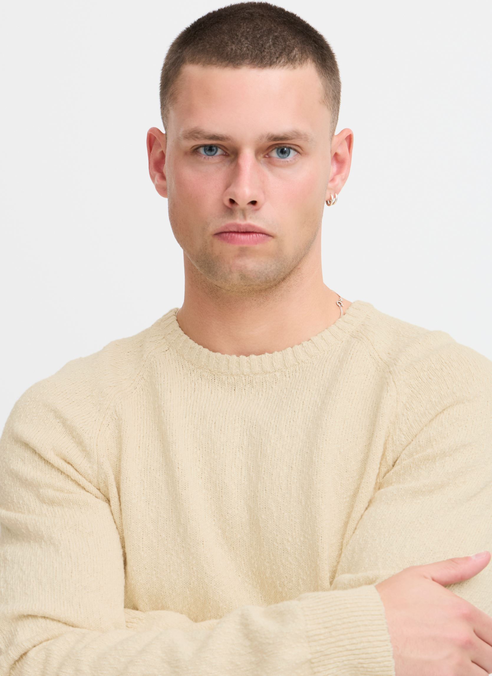 Truien BHAFAN Pullover heren beige Blend Truien BHAFAN Pullover heren beige BLEACHED SAND