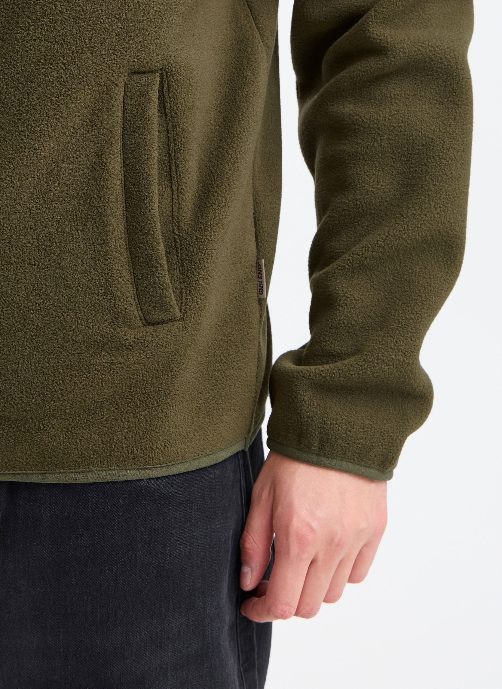 Fleece-Pullover BHBROOKS Sweatshirt halfzipp 1 herren grün Blend Fleece-Pullover BHBROOKS Sweatshirt halfzipp 1 herren grün OLIVE NIGHT