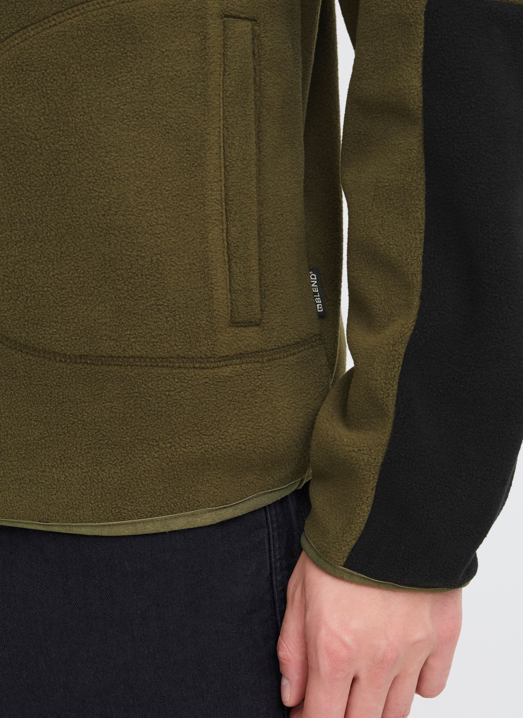 Fleece-Pullover BHBROOKS Sweatshirt halfzipp herren grün Blend Fleece-Pullover BHBROOKS Sweatshirt halfzipp herren grün OLIVE NIGHT