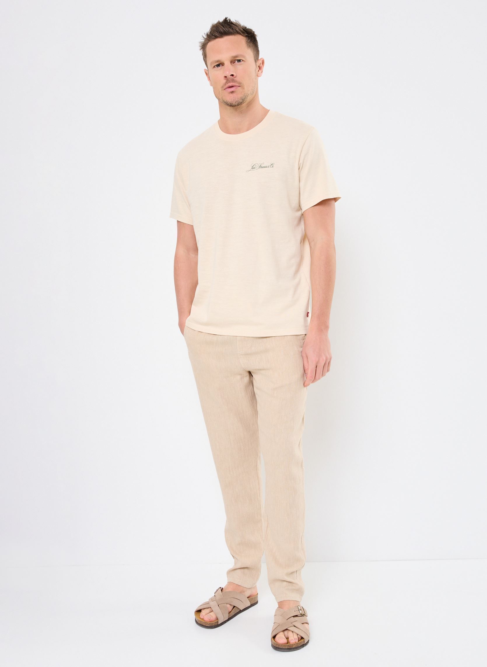 Pantalons droits BHMORGAN Pants homme beige Blend Pantalons droits BHMORGAN Pants homme beige BLEACHED SAND