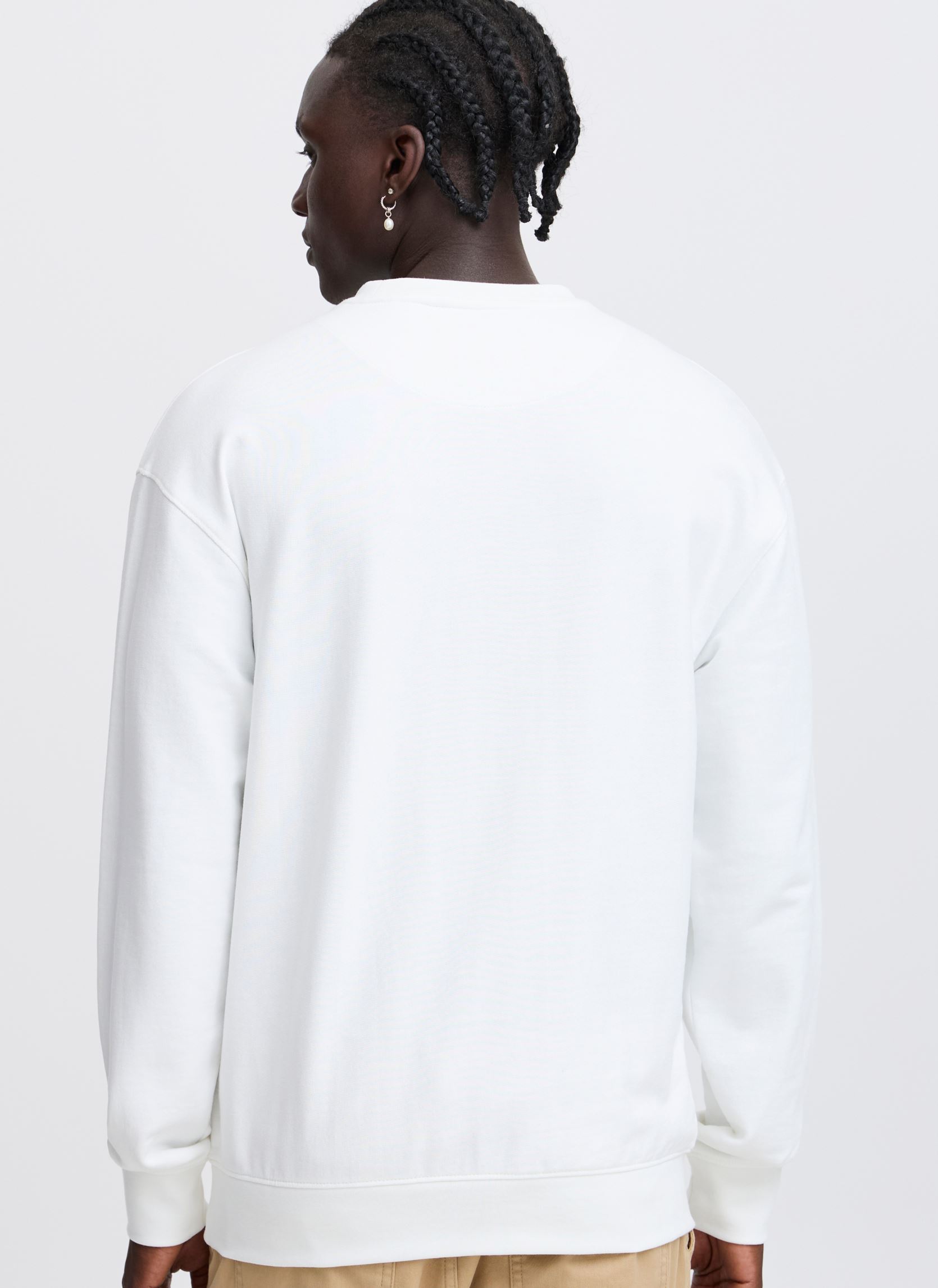 Pullover BHBRODY Sweatshirt crew print herren weiß Blend Pullover BHBRODY Sweatshirt crew print herren weiß WHITE