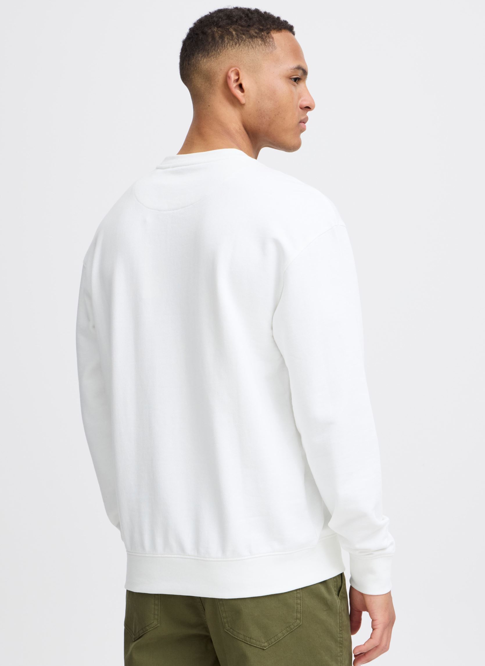 Pullover BHBRODY Sweatshirt crew print herren weiß Blend Pullover BHBRODY Sweatshirt crew print herren weiß BLANC