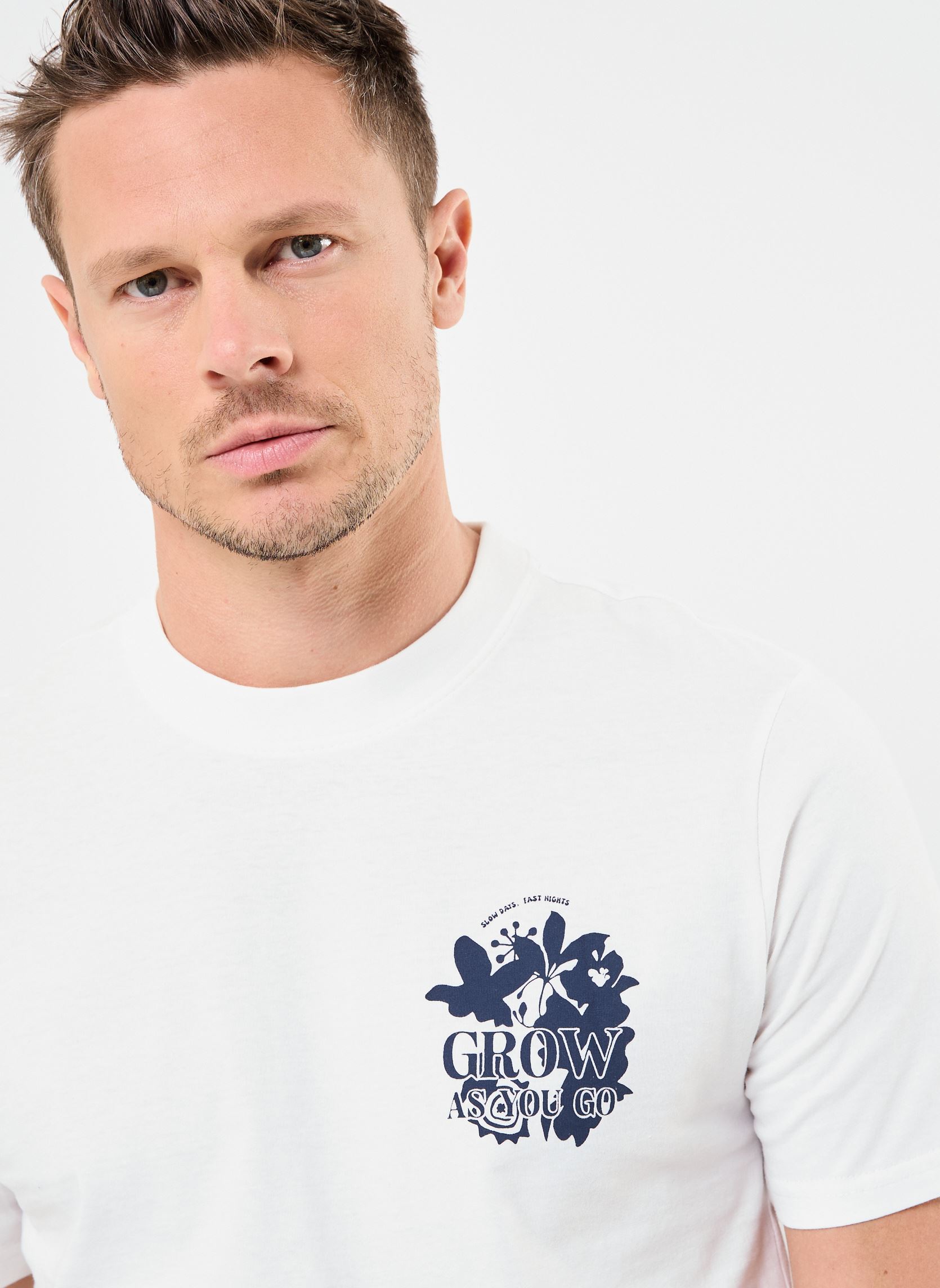 Kurzarm-T-Shirts BHJAFON tee herren weiß Blend Kurzarm-T-Shirts BHJAFON tee herren weiß SNOW WHITE