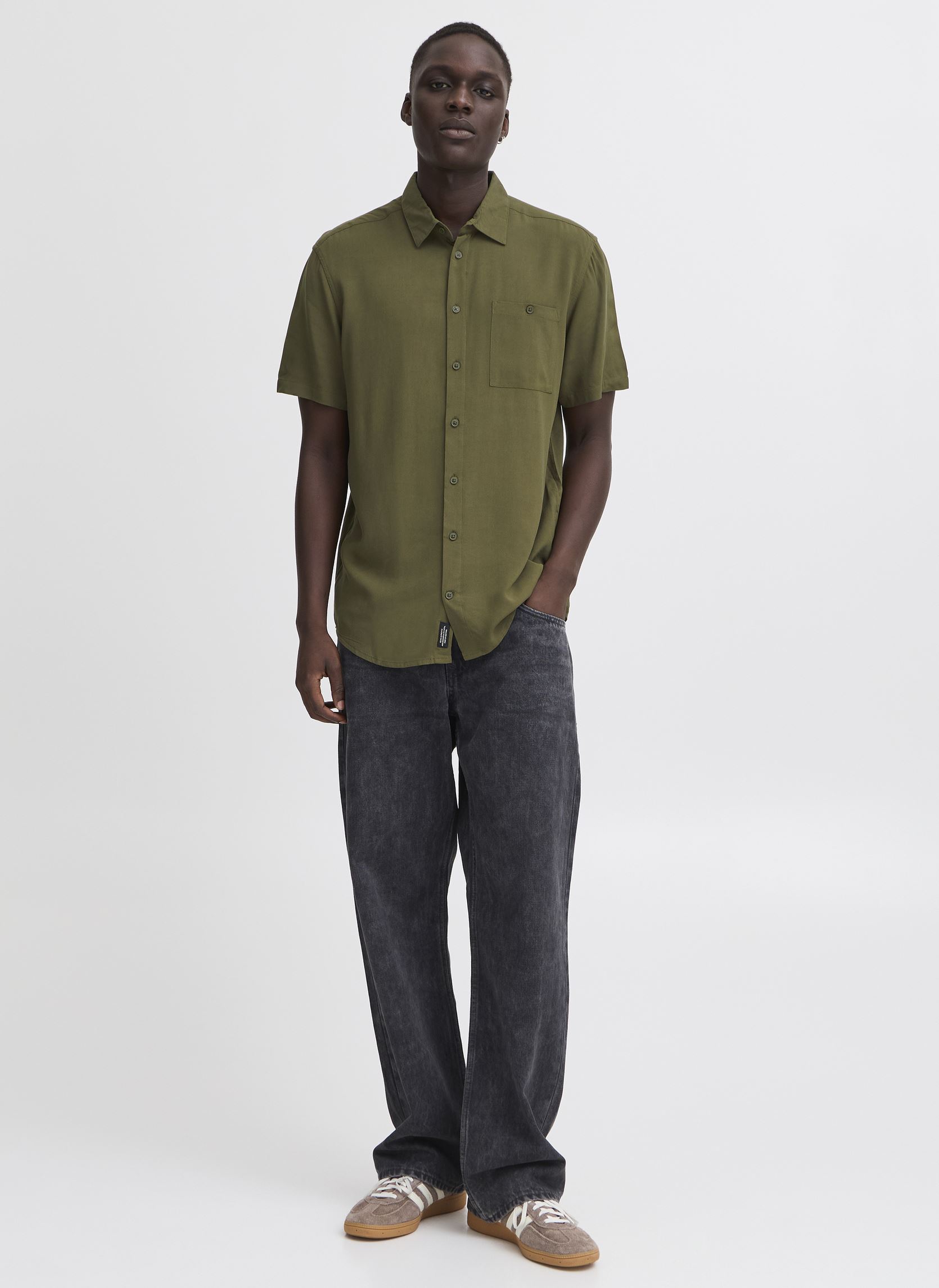 Chemises BHELLIOT SHIRT NOOS homme vert Blend Chemises BHELLIOT SHIRT NOOS homme vert OLIVE NIGHT