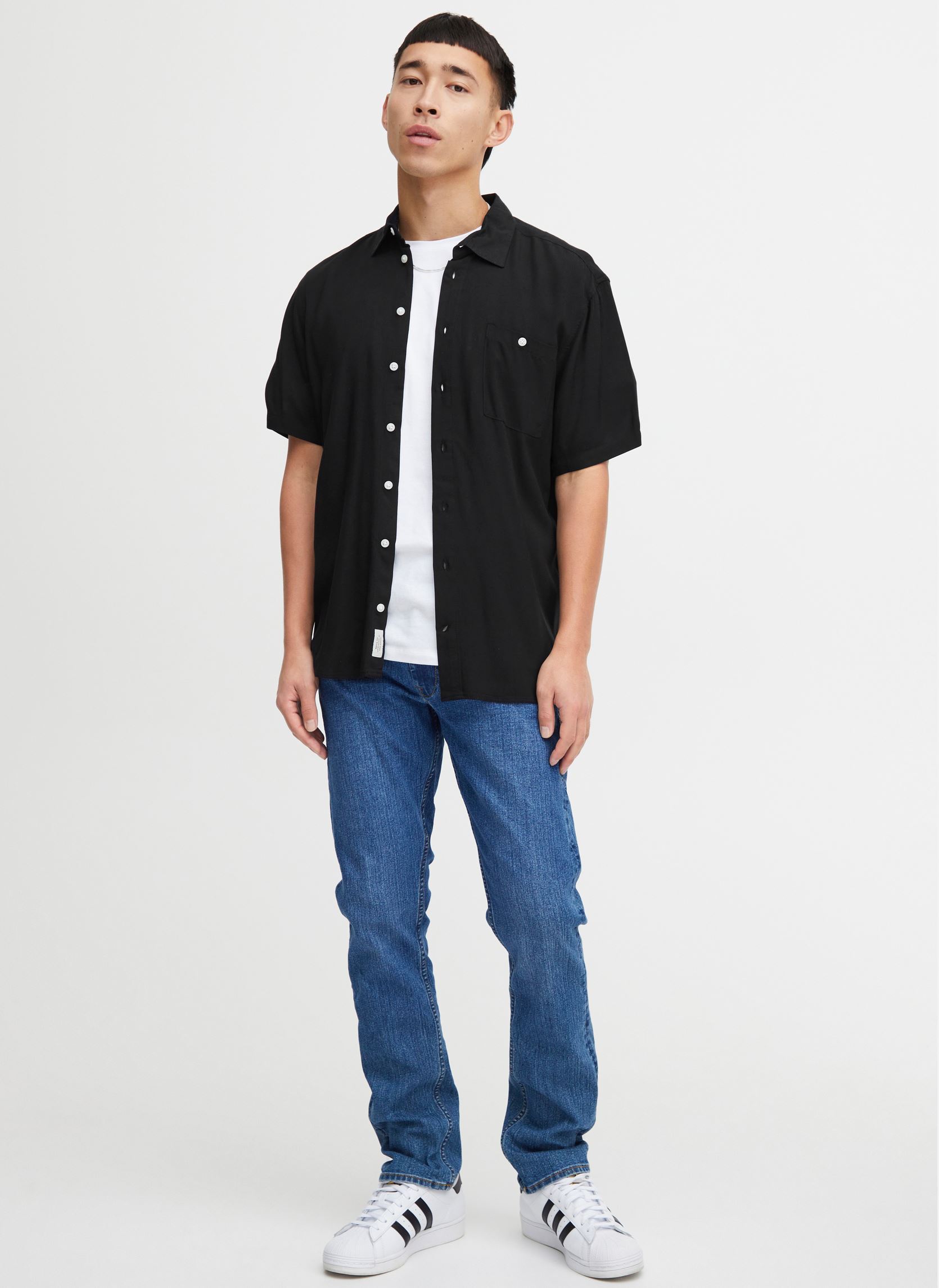 Hemden BHELLIOT SHIRT NOOS heren zwart Blend Hemden BHELLIOT SHIRT NOOS heren zwart BLACK