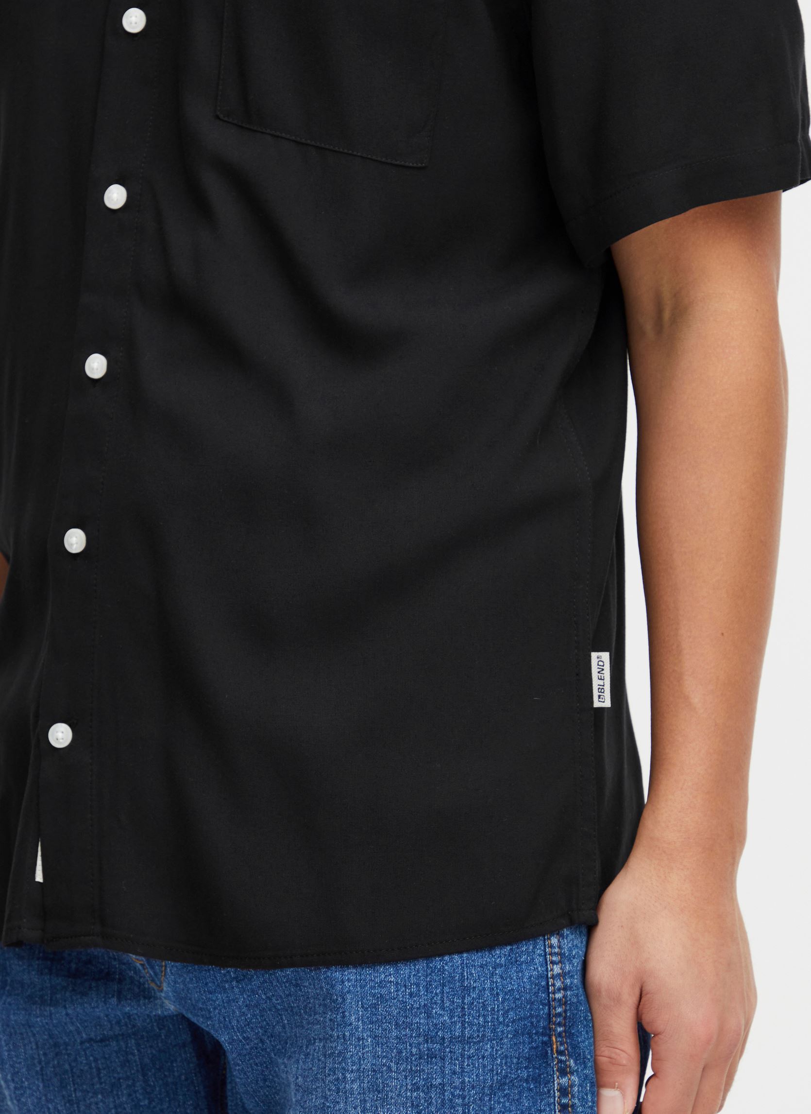 Hemden BHELLIOT SHIRT NOOS heren zwart Blend Hemden BHELLIOT SHIRT NOOS heren zwart BLACK
