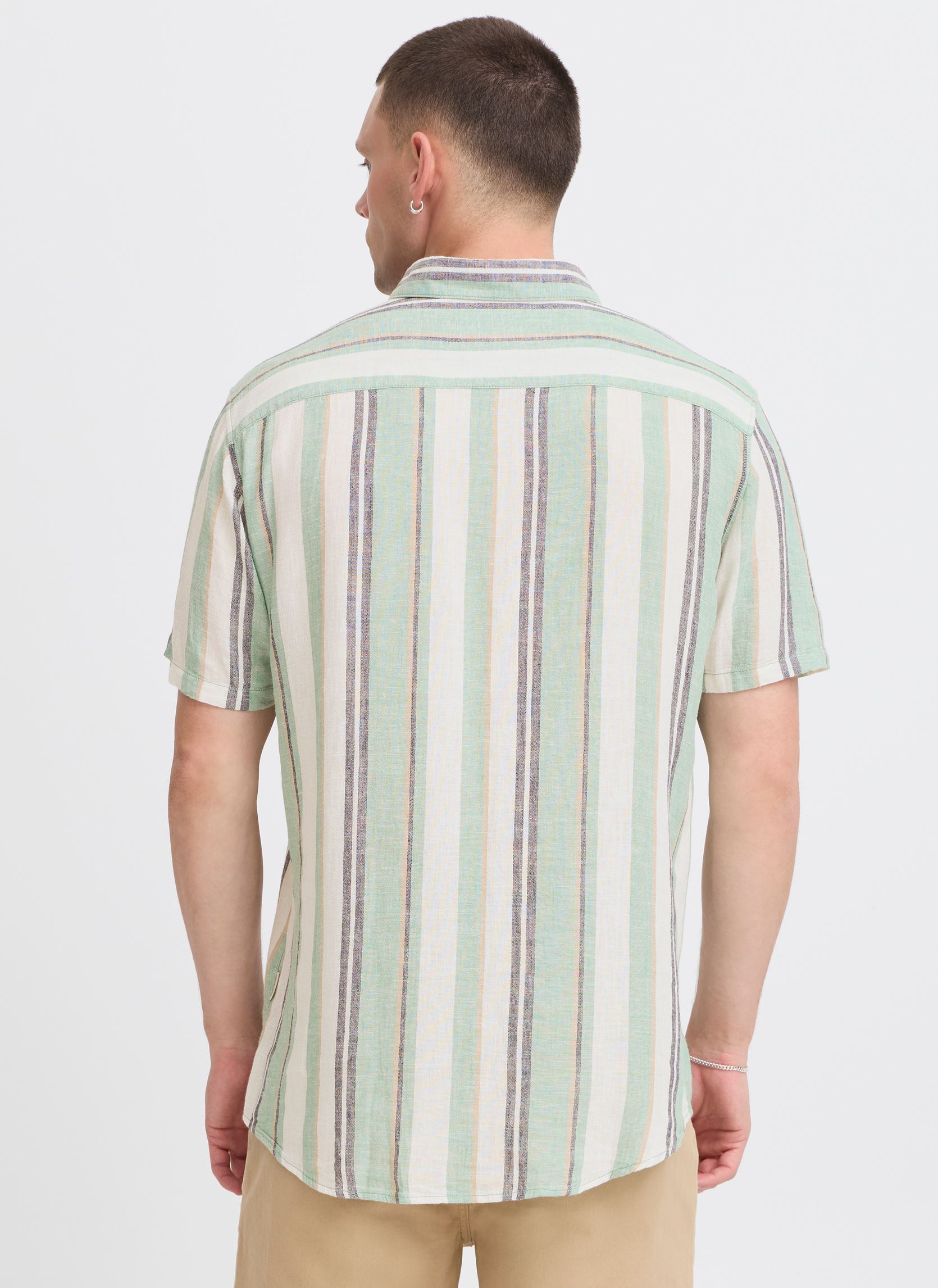 Hemden BHBOBBY Shirt stripe heren groen Blend Hemden BHBOBBY Shirt stripe heren groen MALACHITE GREEN