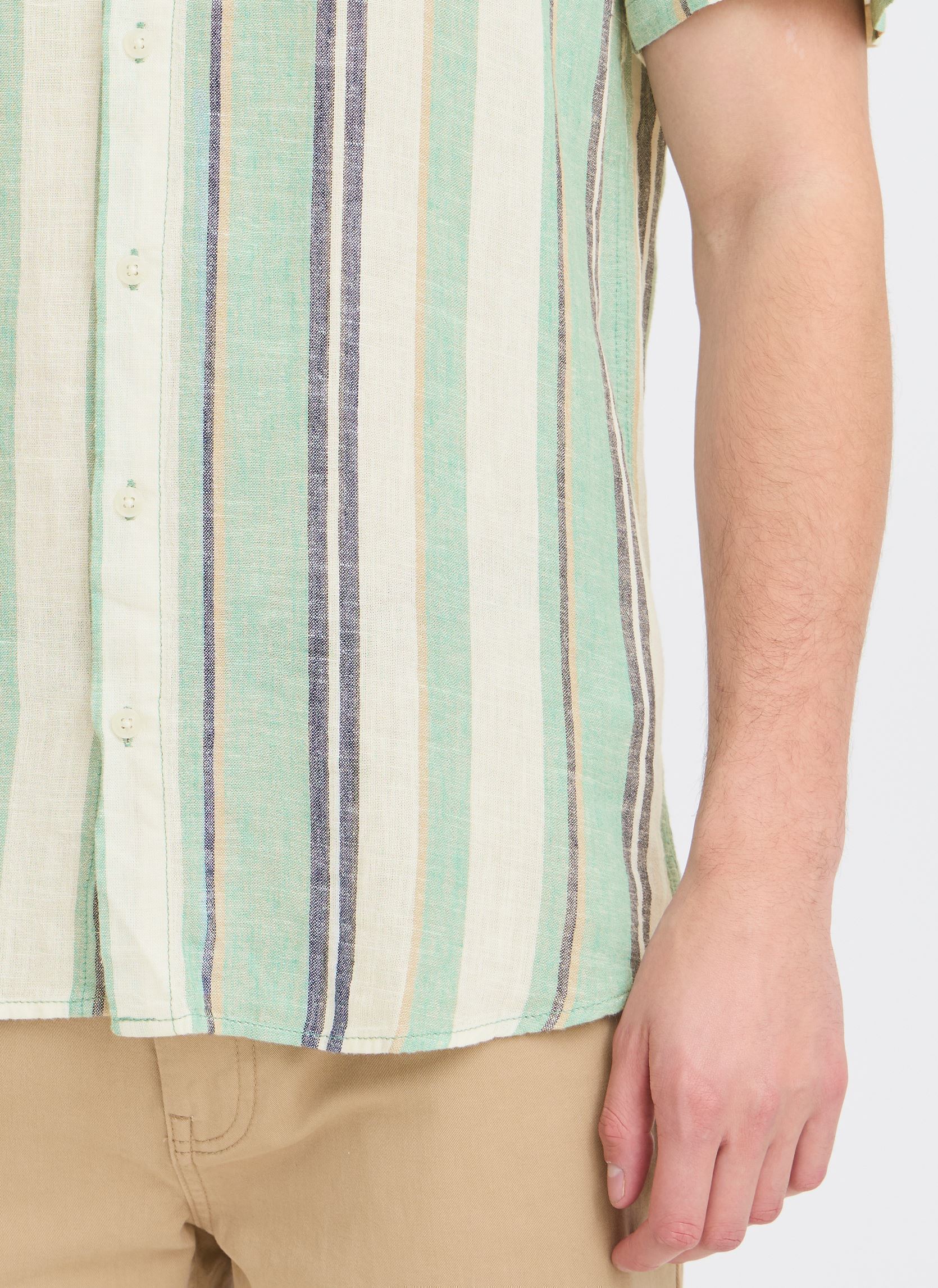 Hemden BHBOBBY Shirt stripe heren groen Blend Hemden BHBOBBY Shirt stripe heren groen MALACHITE GREEN