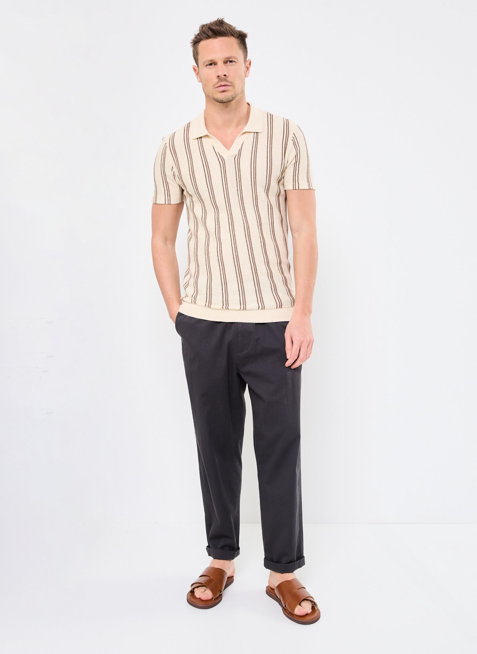 Pulls BHAMOS Pullover homme beige Blend Pulls BHAMOS Pullover homme beige BLEACHED SAND