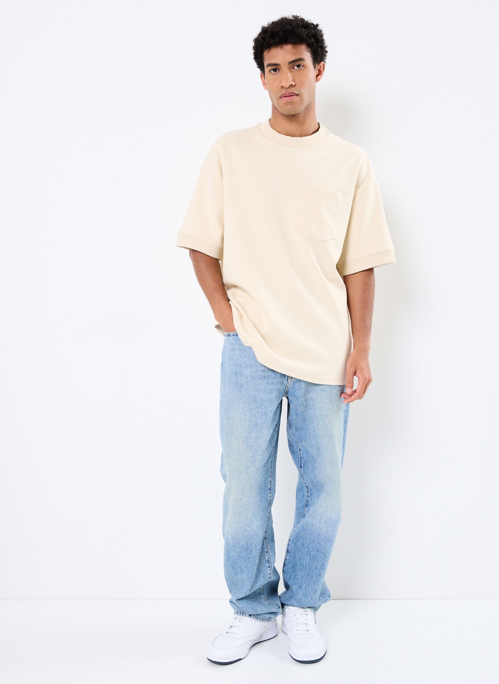 Kurzarm-T-Shirts BHBARTI Sweatshirt herren beige Blend Kurzarm-T-Shirts BHBARTI Sweatshirt herren beige BLEACHED SAND