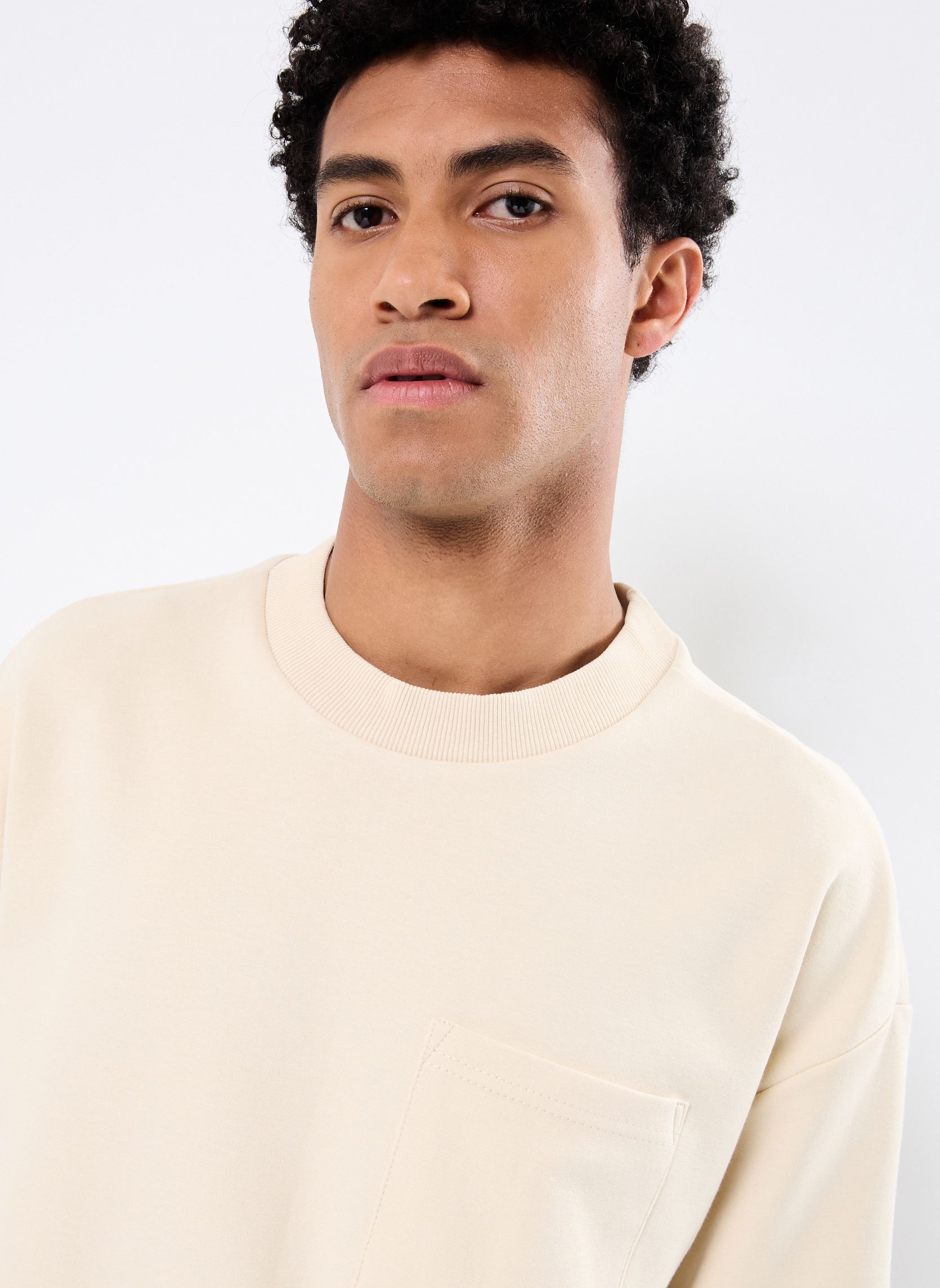 Kurzarm-T-Shirts BHBARTI Sweatshirt herren beige Blend Kurzarm-T-Shirts BHBARTI Sweatshirt herren beige BLEACHED SAND