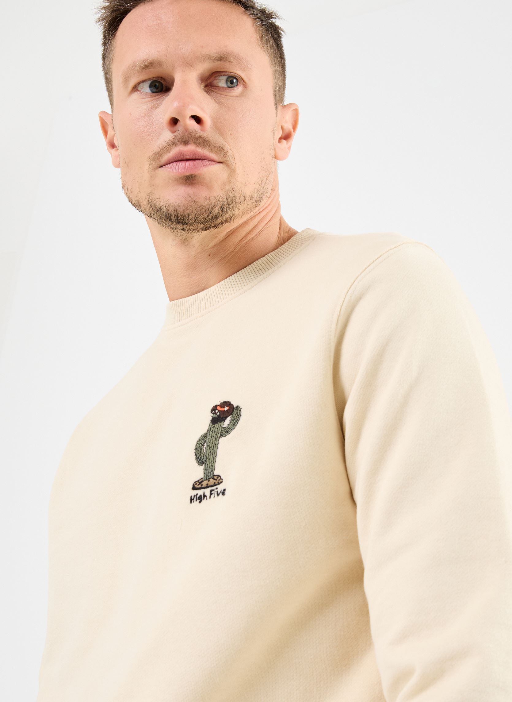 Sweatshirts BHJOKO sweatshirt heren beige Blend Sweatshirts BHJOKO sweatshirt heren beige BLEACHED SAND