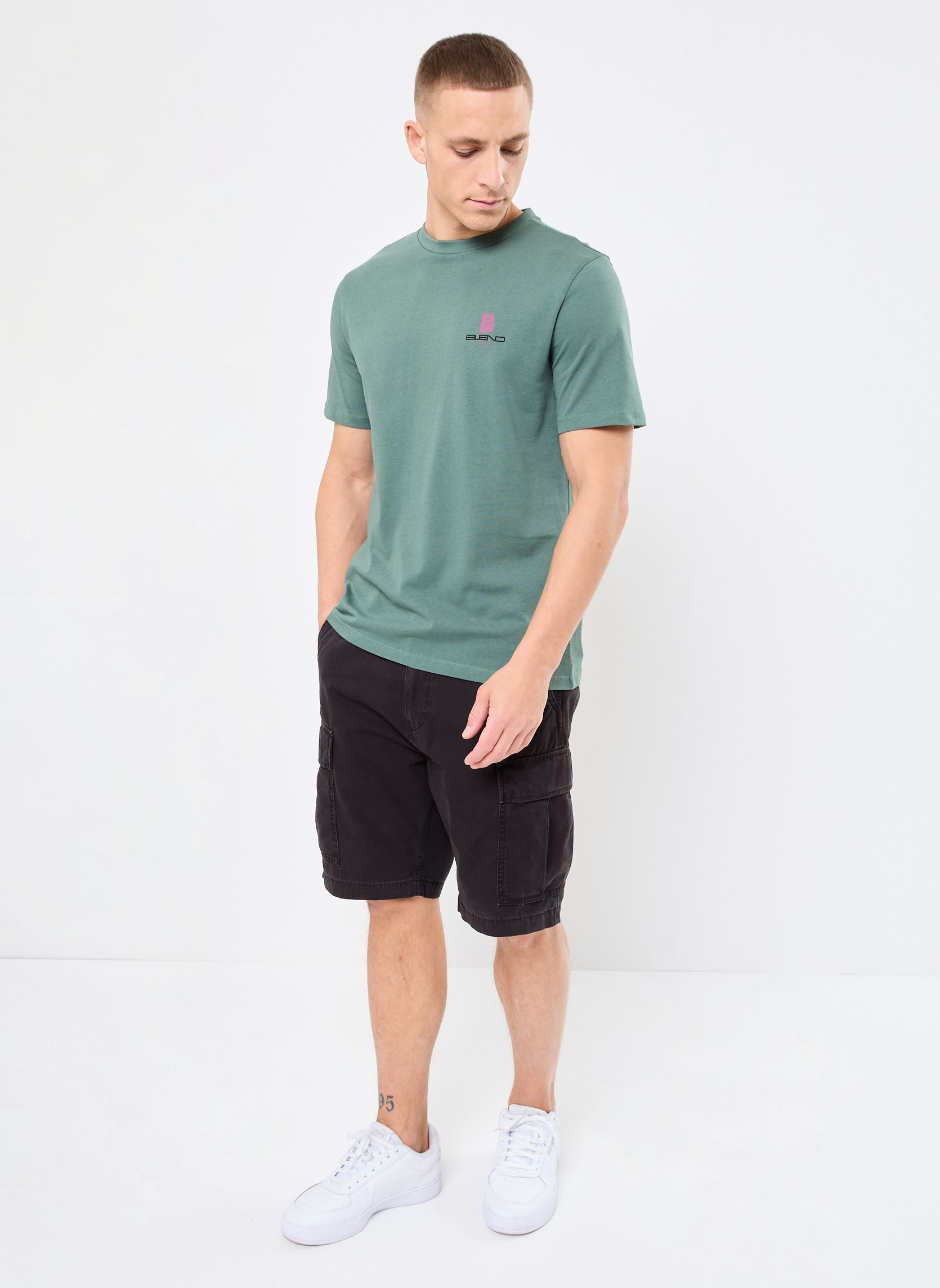 Kurzarm-T-Shirts BHKRIS Tee herren grün Blend Kurzarm-T-Shirts BHKRIS Tee herren grün DUCK GREEN