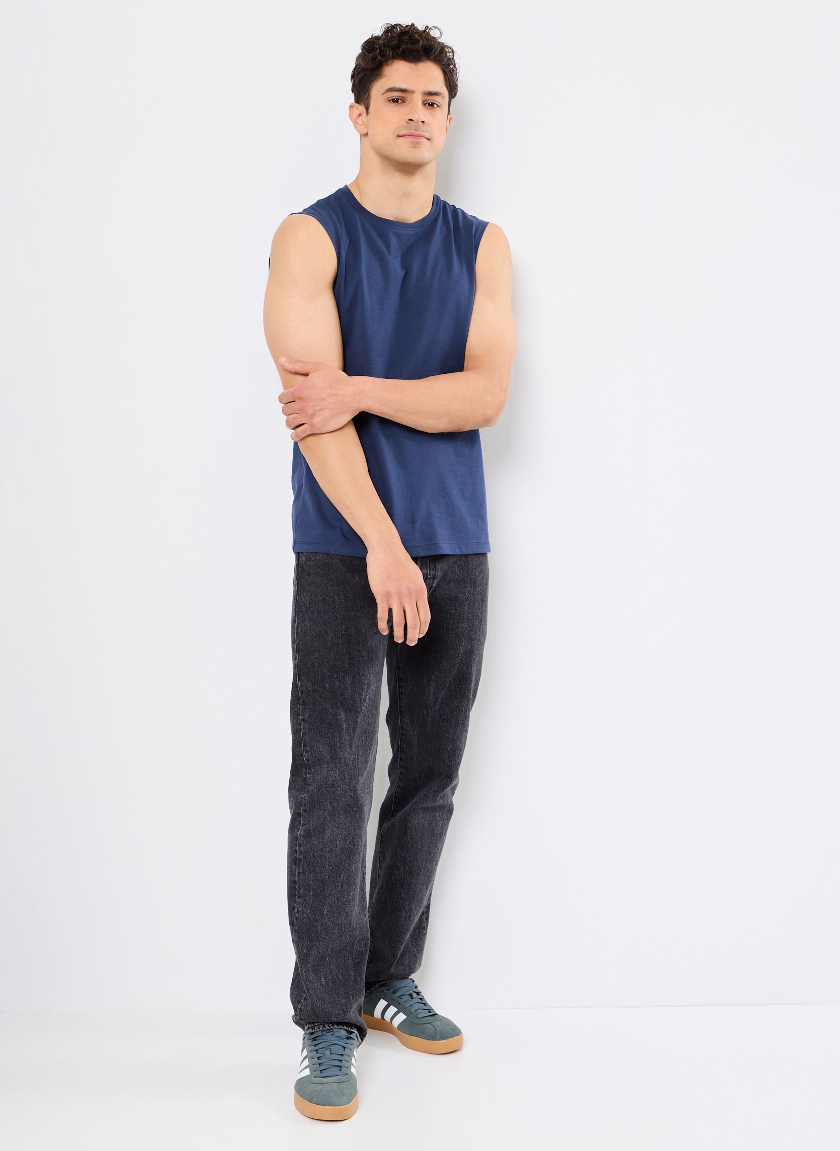 Canotte BHJAXY Sleeveless Top -3-pack uomo multicolore Blend Canotte BHJAXY Sleeveless Top -3-pack uomo multicolore BLACK,WHITE, DRESS BLUES