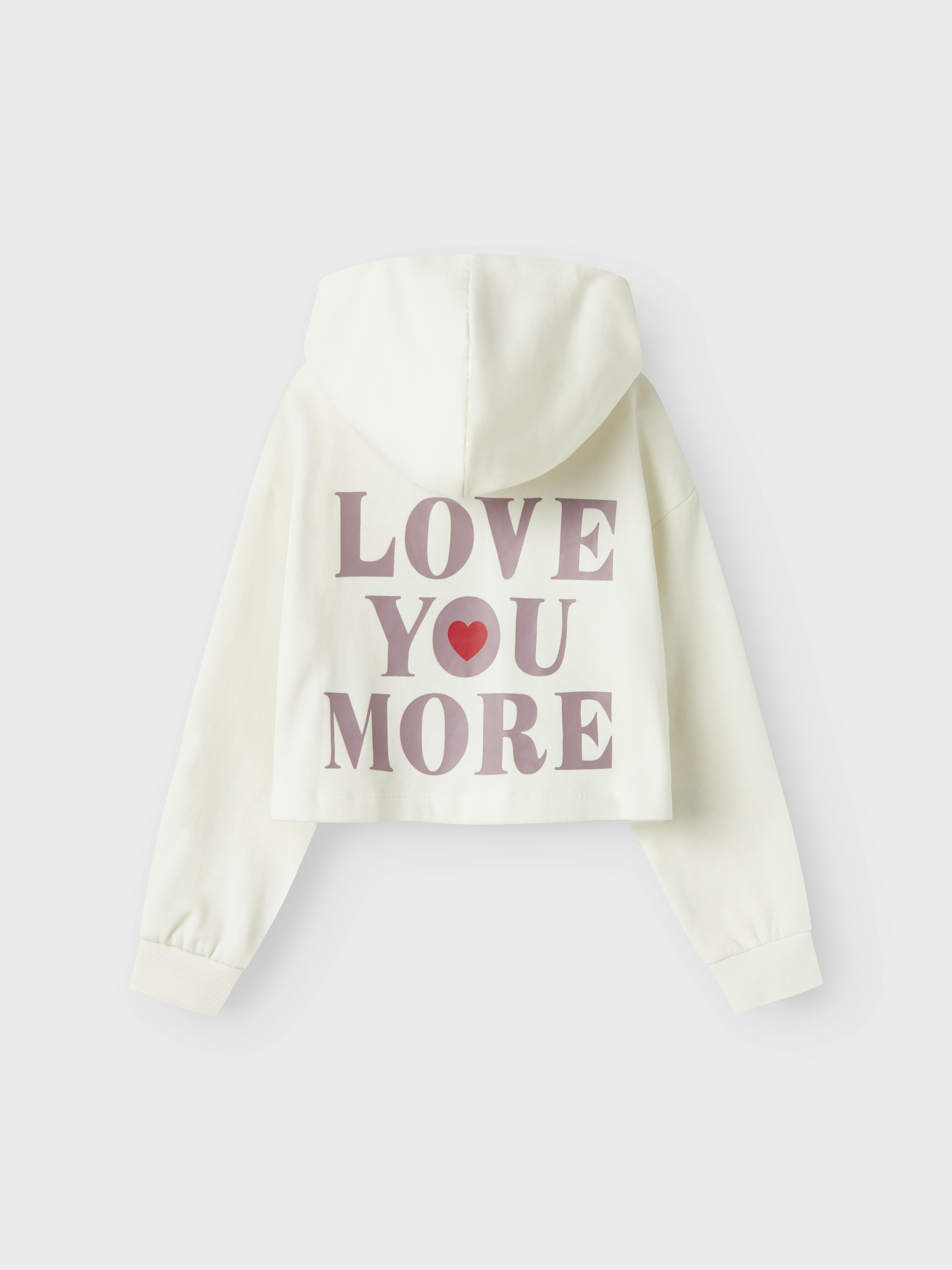 Kapuzenpullover Nkfterren Ls Cropped Boxy Swe Wh Bru Ps mädchen weiß Name it Kapuzenpullover Nkfterren Ls Cropped Boxy Swe Wh Bru Ps mädchen weiß CLOUD DANCER