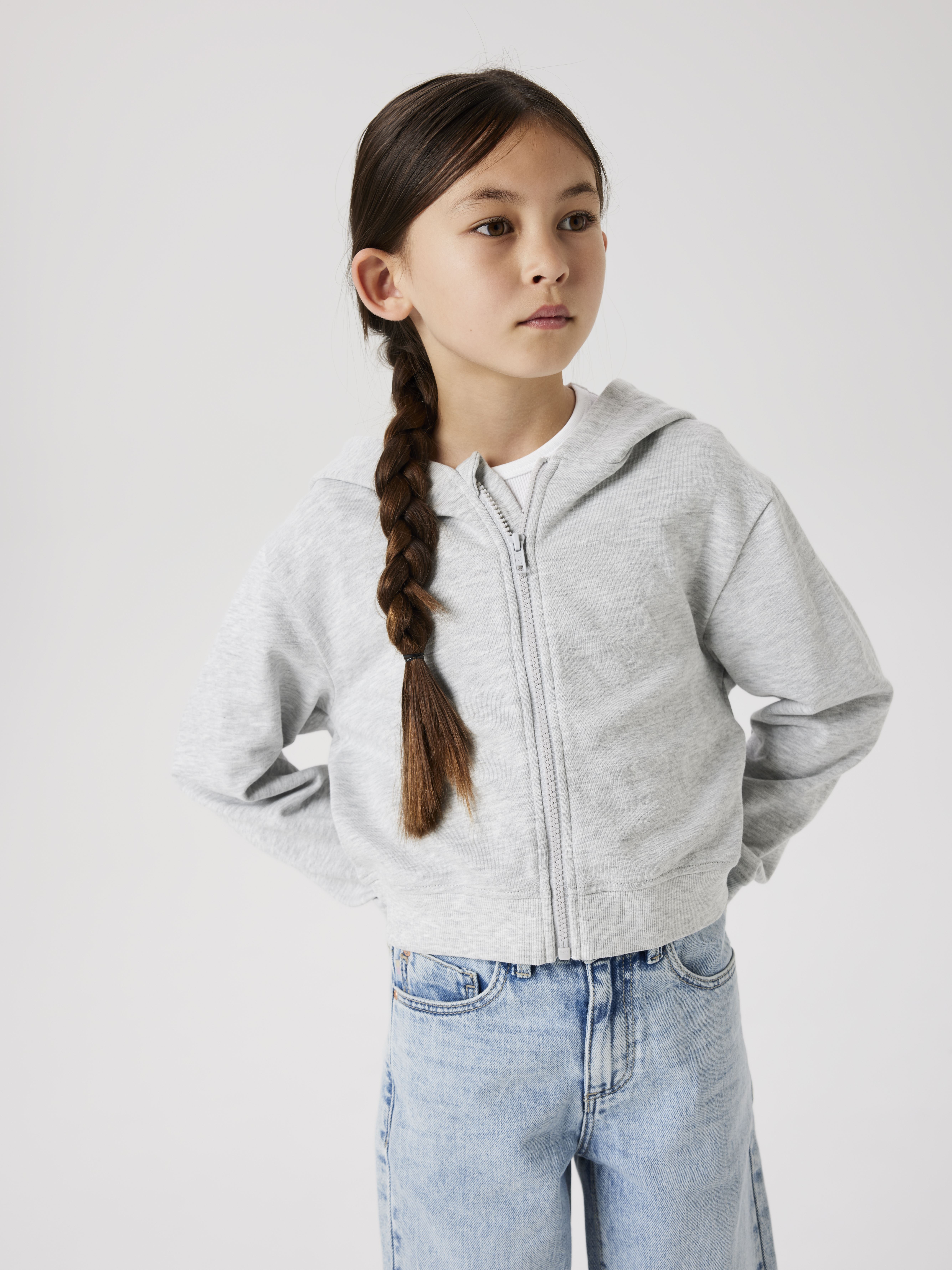 Sweats à capuche Nkfmille Short Nreg Swe Card Wh Unb Noos fille gris Name it Sweats à capuche Nkfmille Short Nreg Swe Card Wh Unb Noos fille gris LIGHT GREY MELANGE